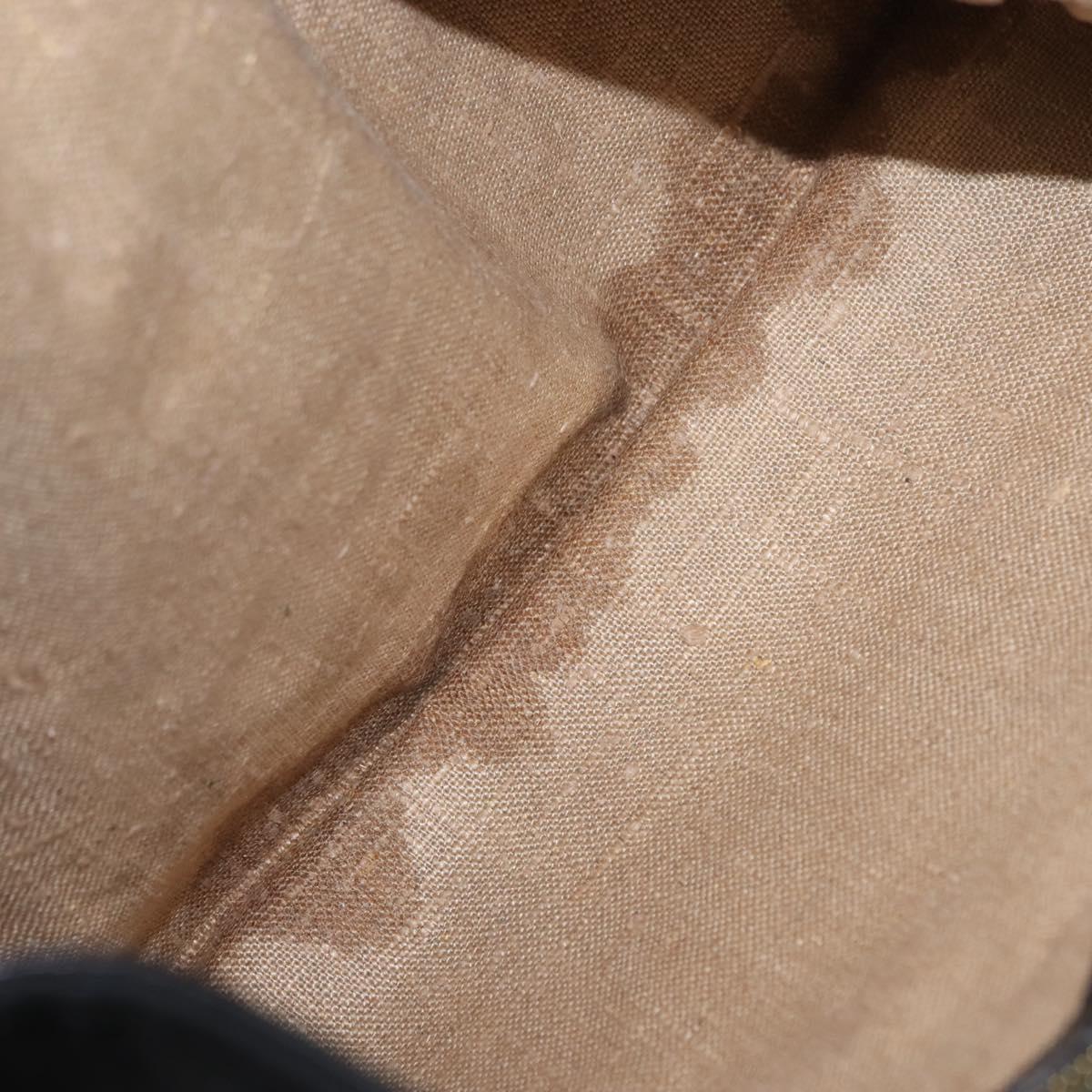 FENDI Shoulder Bag Nylon Black Gold Auth 148347