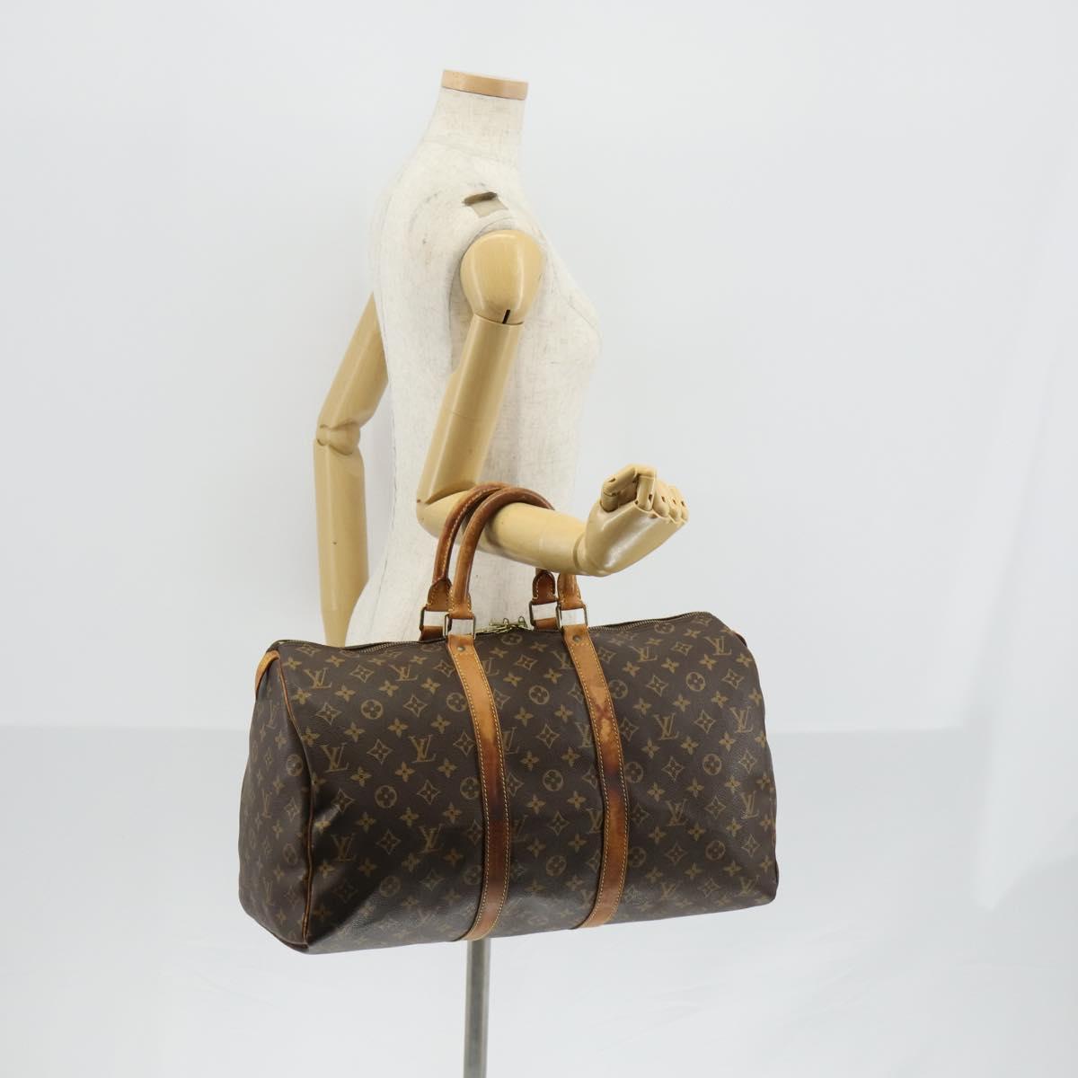 LOUIS VUITTON Monogram Keepall 45 Boston Bag M41428 LV Auth 148362
