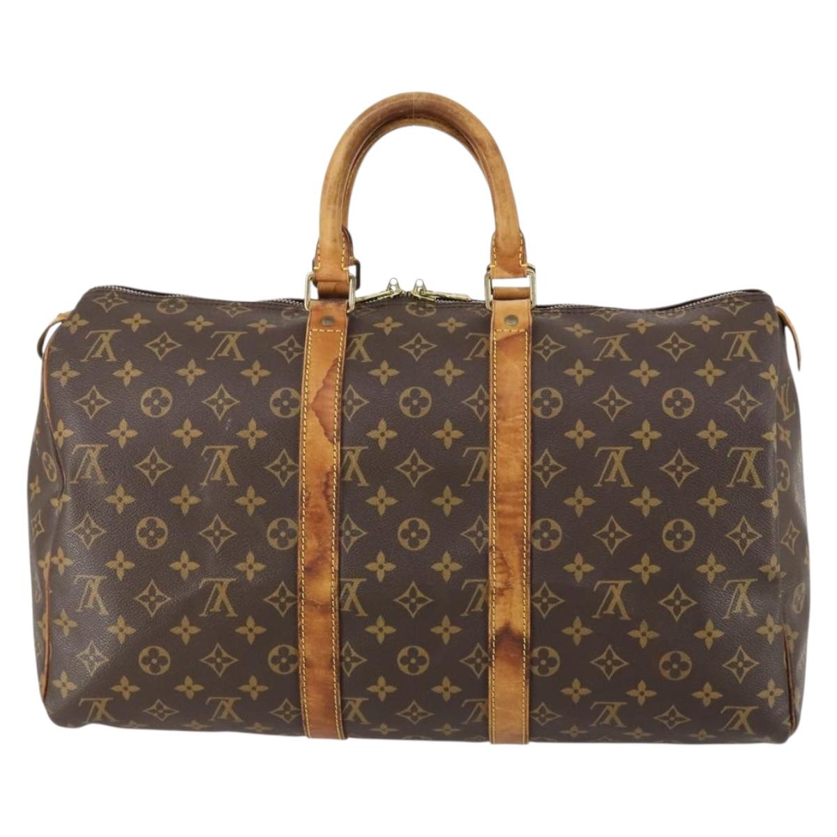 LOUIS VUITTON Monogram Keepall 45 Boston Bag M41428 LV Auth 148362