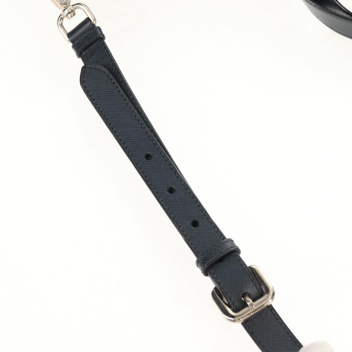 PRADA Hand Bag Nylon 2way Brown Silver Auth 148372