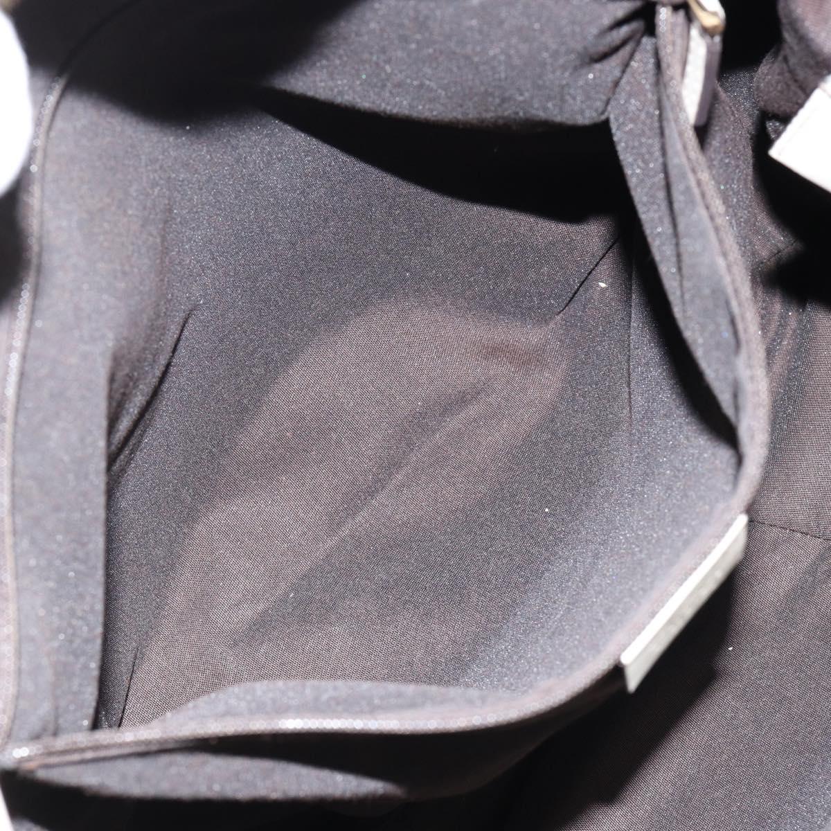 GUCCI GG Canvas Shoulder Bag Beige Gold Auth 148374