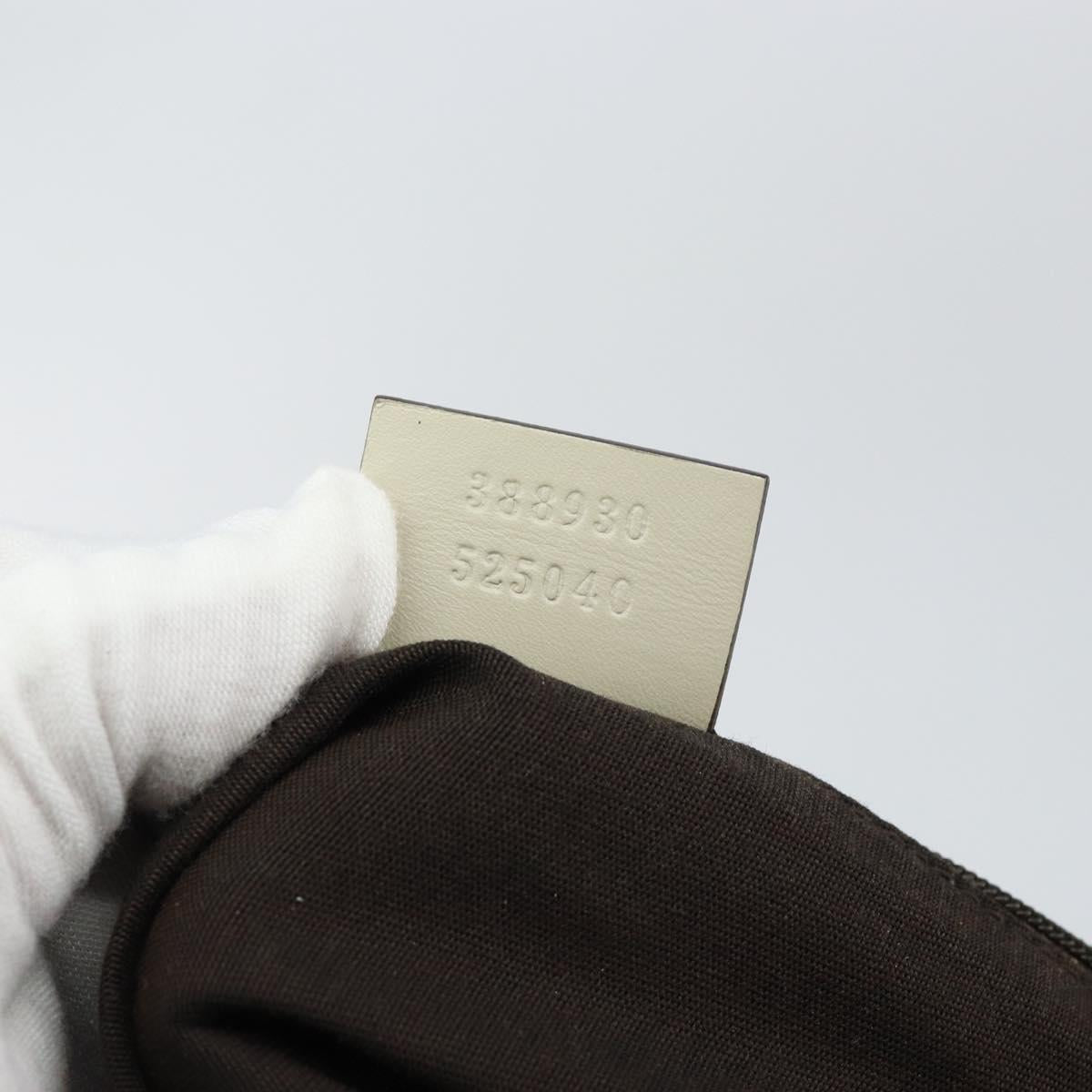 GUCCI GG Canvas Shoulder Bag Beige Gold Auth 148374