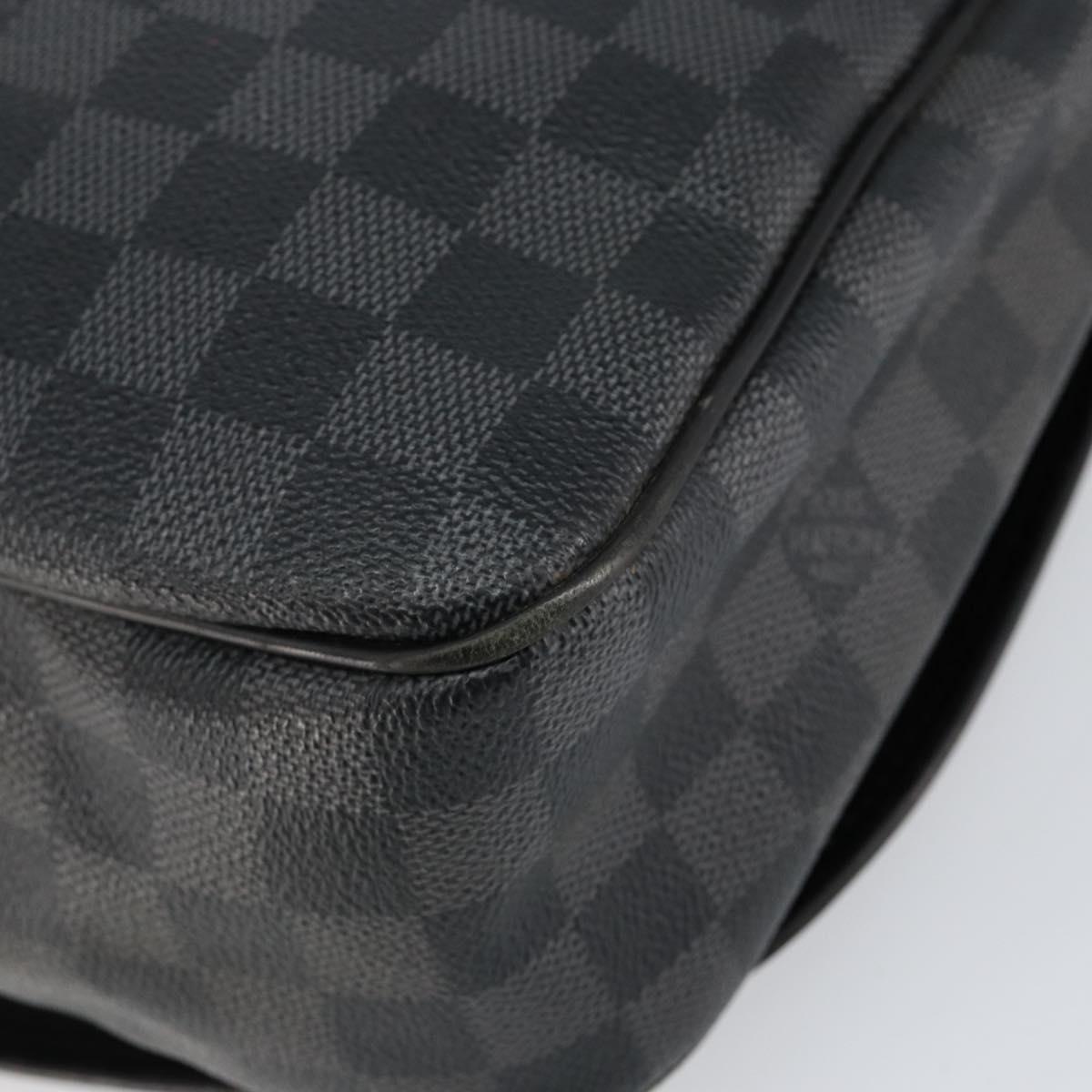 LOUIS VUITTON Damier Graphite Daniel MM Shoulder Bag N58029 LV Auth 148377