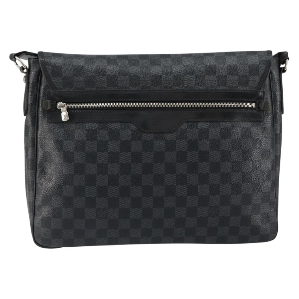 LOUIS VUITTON Damier Graphite Daniel MM Shoulder Bag N58029 LV Auth 148377
