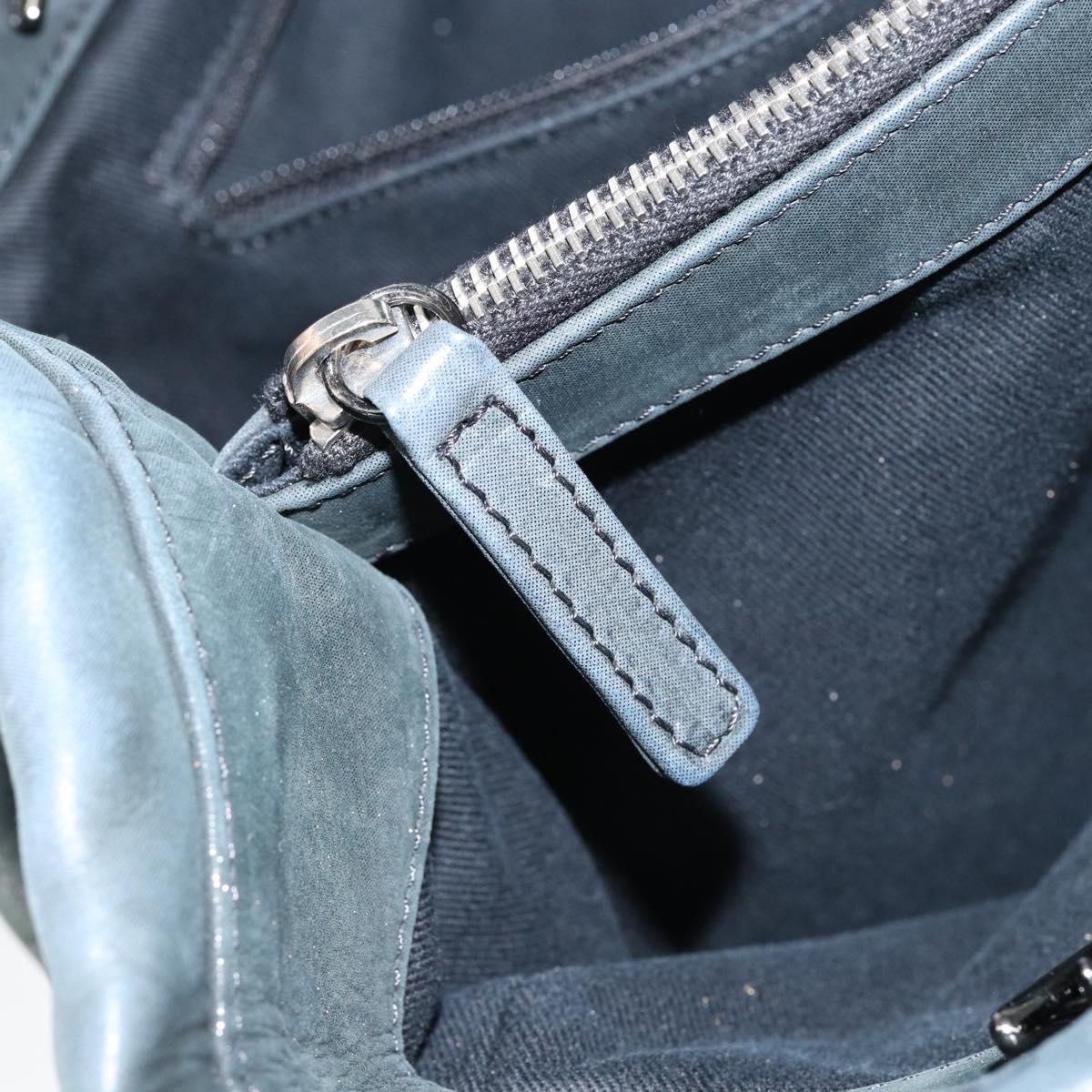 CHANEL Wild Stitch Chain Shoulder Bag Coated Canvas Green CC Auth 148380