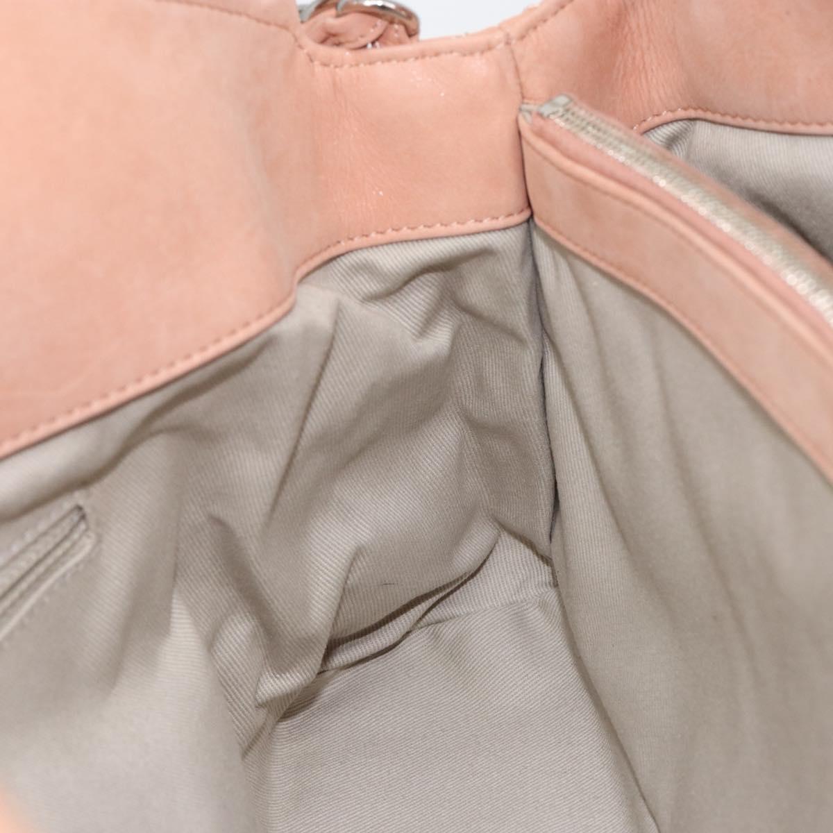 CHANEL Wild Stitch Chain Shoulder Bag Coated Canvas Beige CC Auth 148381