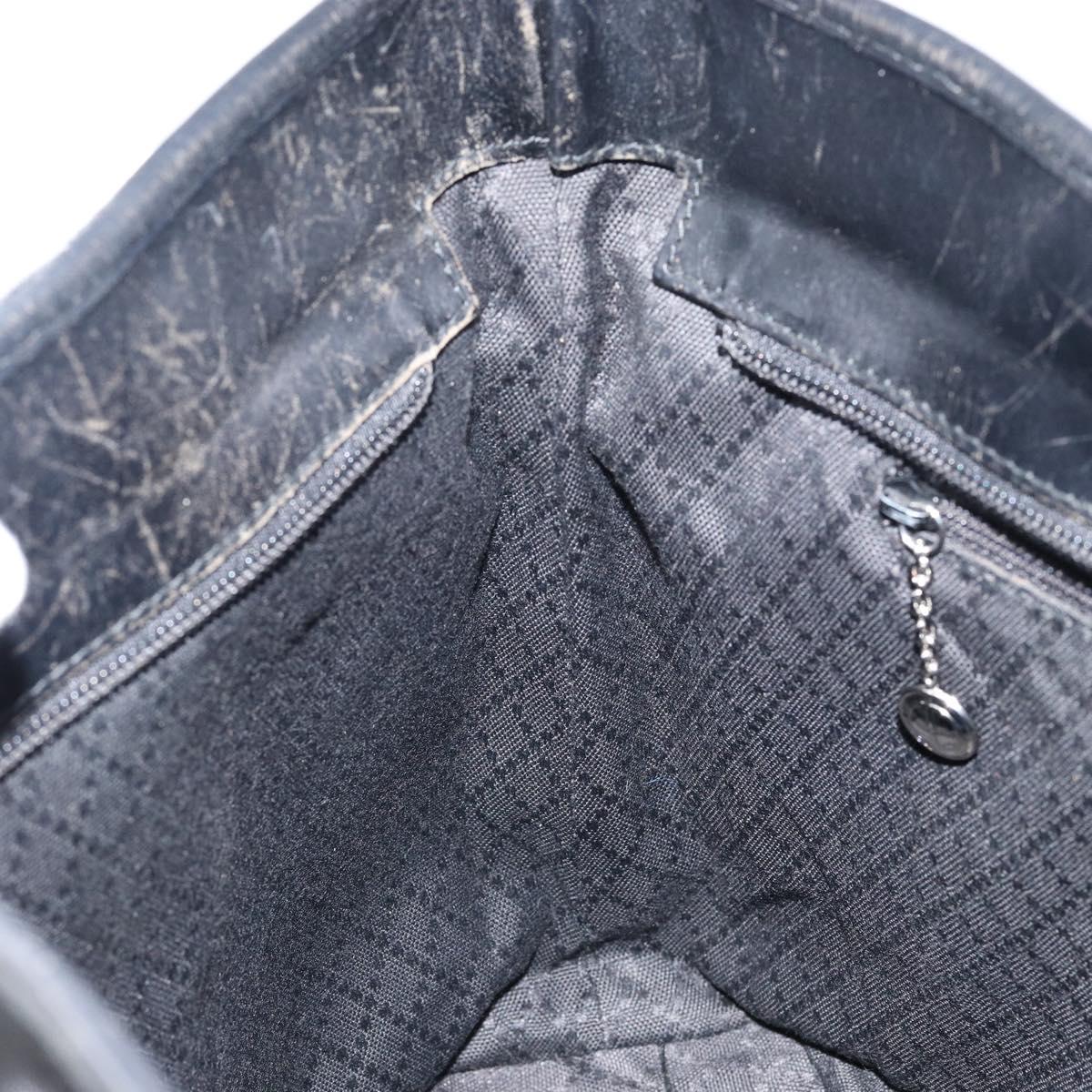 GUCCI Hand Bag Nylon Black Silver 002 2123 0457 Auth 148385