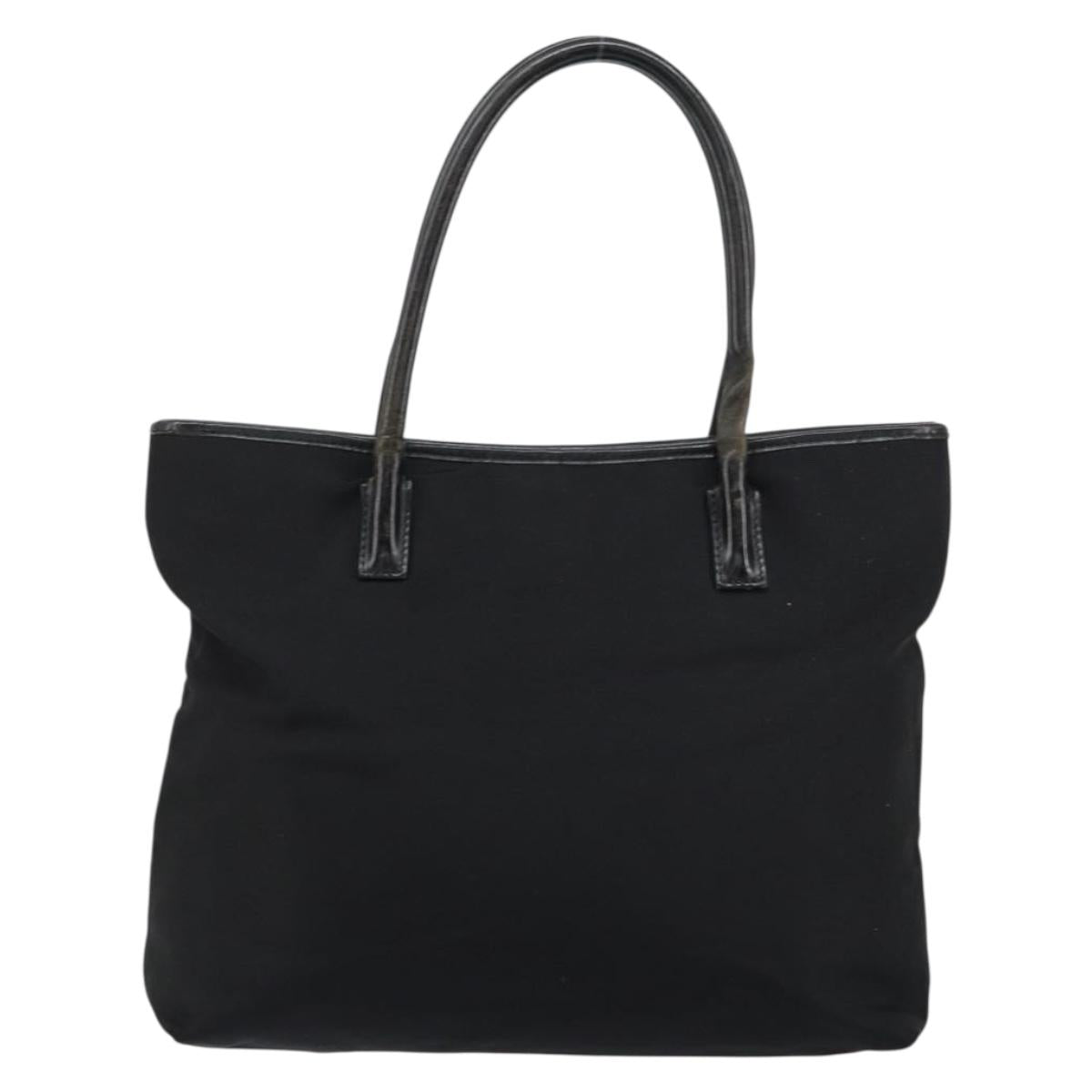 GUCCI Hand Bag Nylon Black Silver 002 2123 0457 Auth 148385