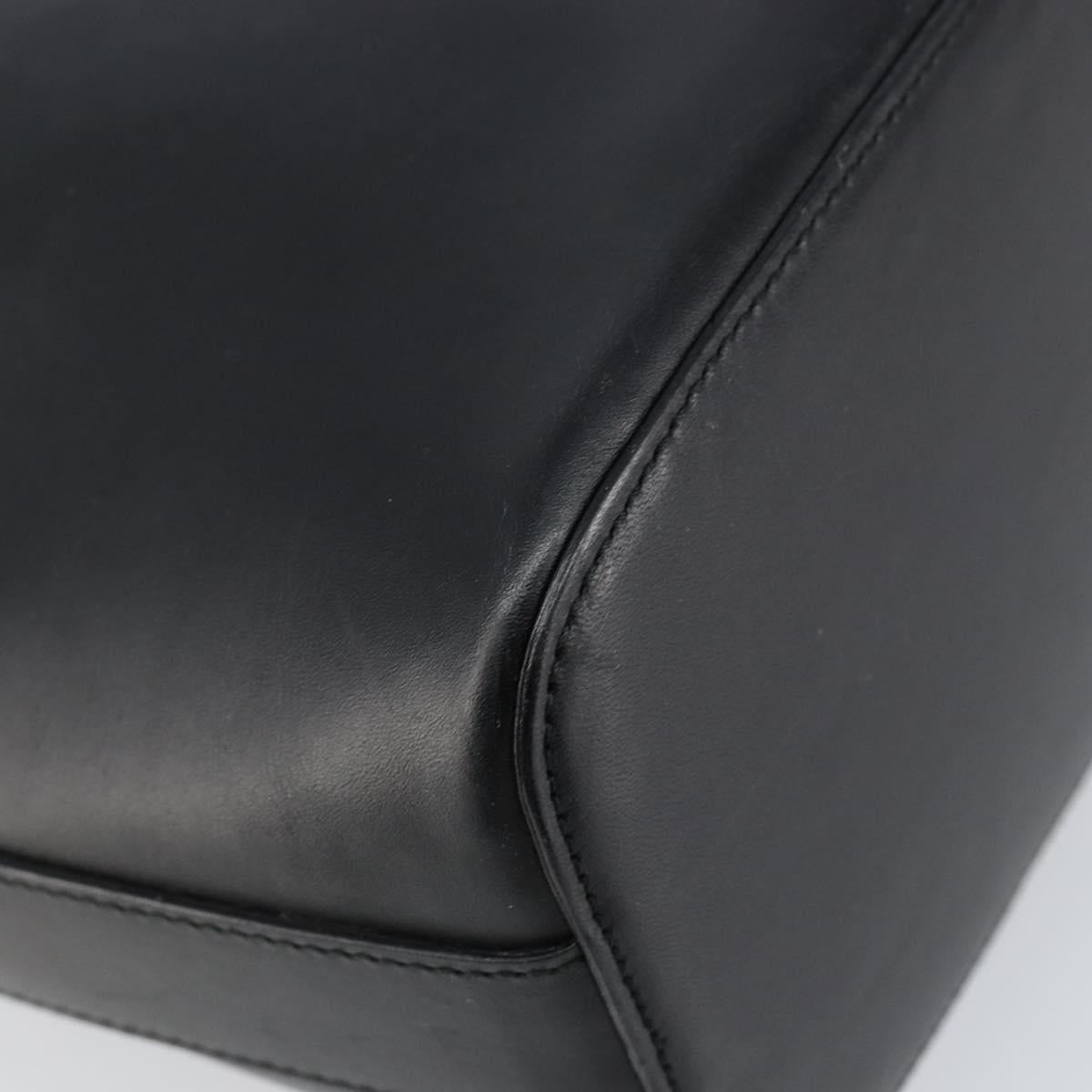 GUCCI Shoulder Bag Leather Black Silver 001 3814 3754 Auth 148388