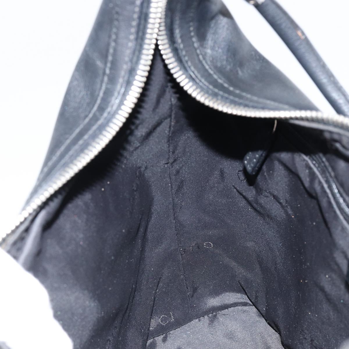 GUCCI Shoulder Bag Leather Black Silver 001 3814 3754 Auth 148388