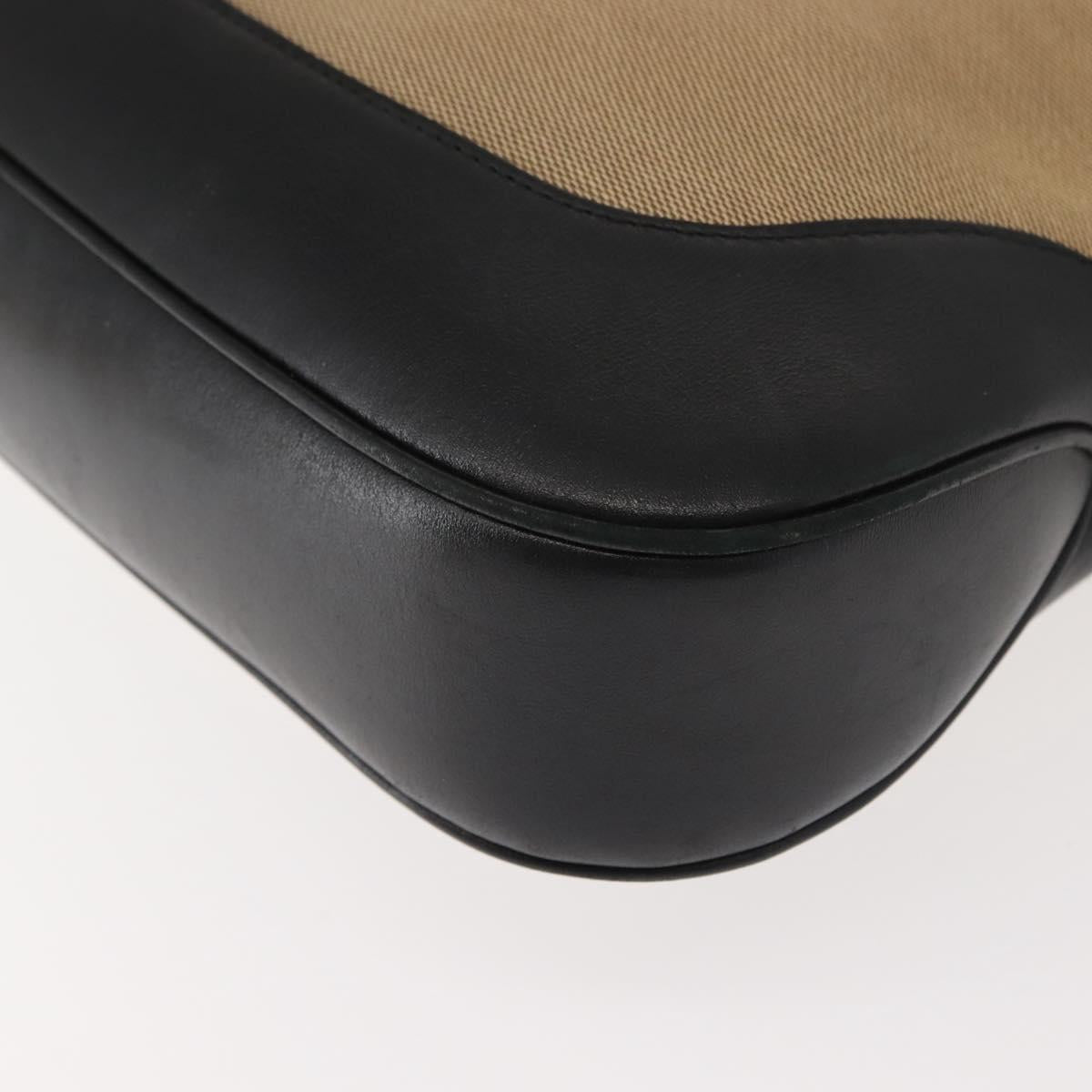 GUCCI Jackie Shoulder Bag Canvas Beige Silver 001 3346 Auth 148389