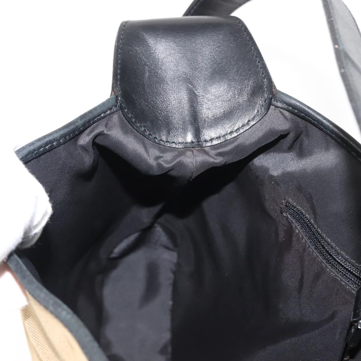 GUCCI Jackie Shoulder Bag Canvas Beige Silver 001 3346 Auth 148389