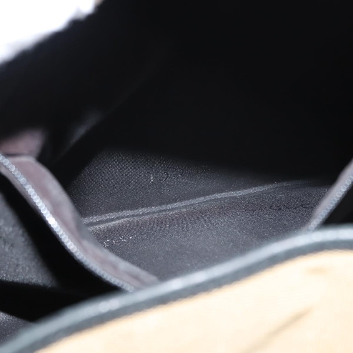 GUCCI Jackie Shoulder Bag Canvas Beige Silver 001 3346 Auth 148389