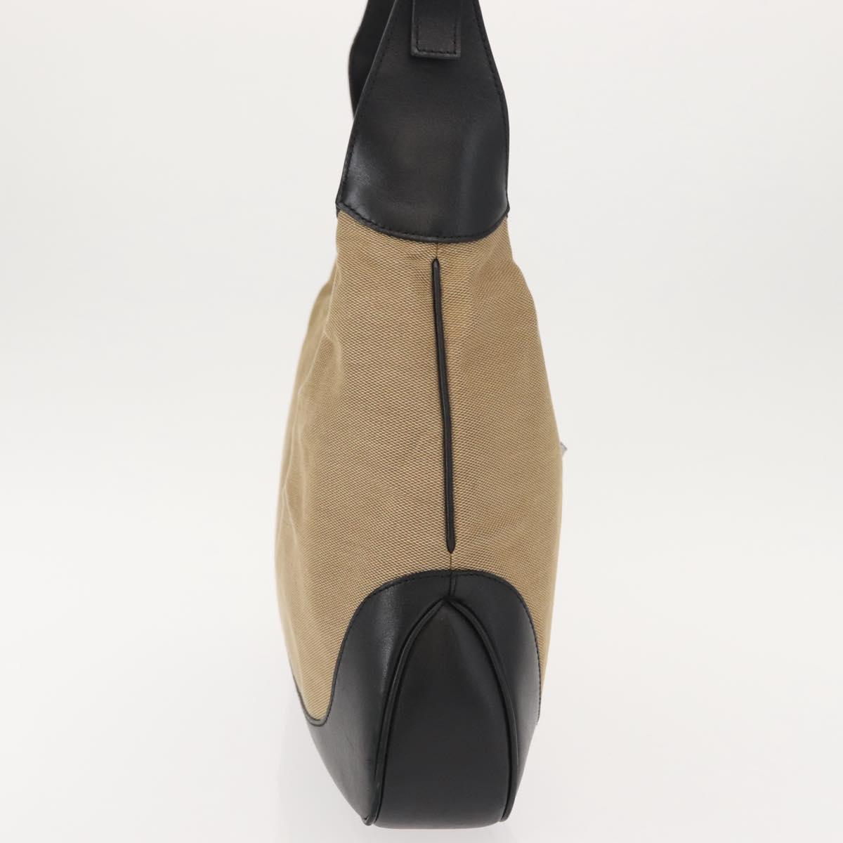 GUCCI Jackie Shoulder Bag Canvas Beige Silver 001 3346 Auth 148389