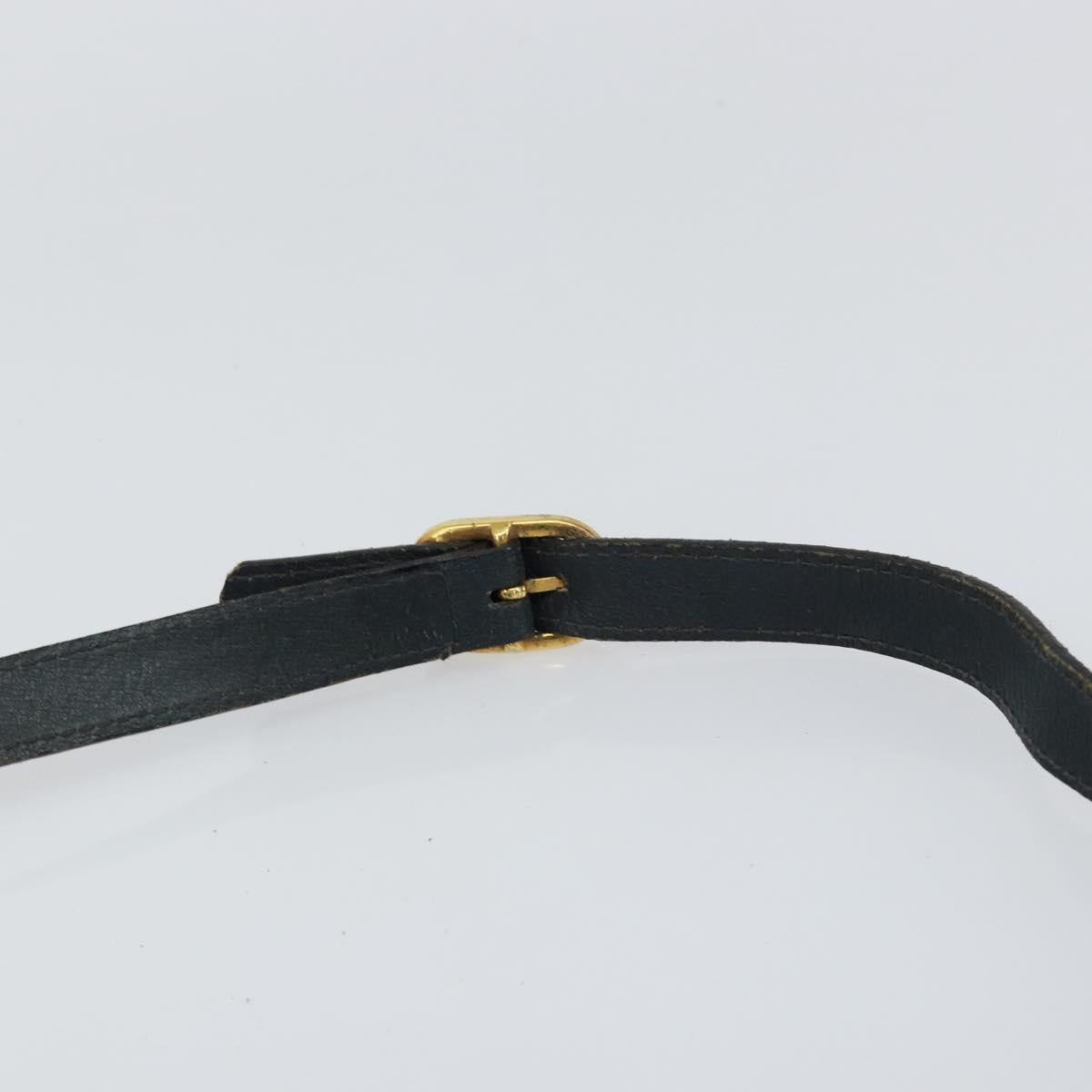 GUCCI GG Supreme Sherry Line Shoulder Bag PVC Navy Gold 904 02 069 Auth 148394