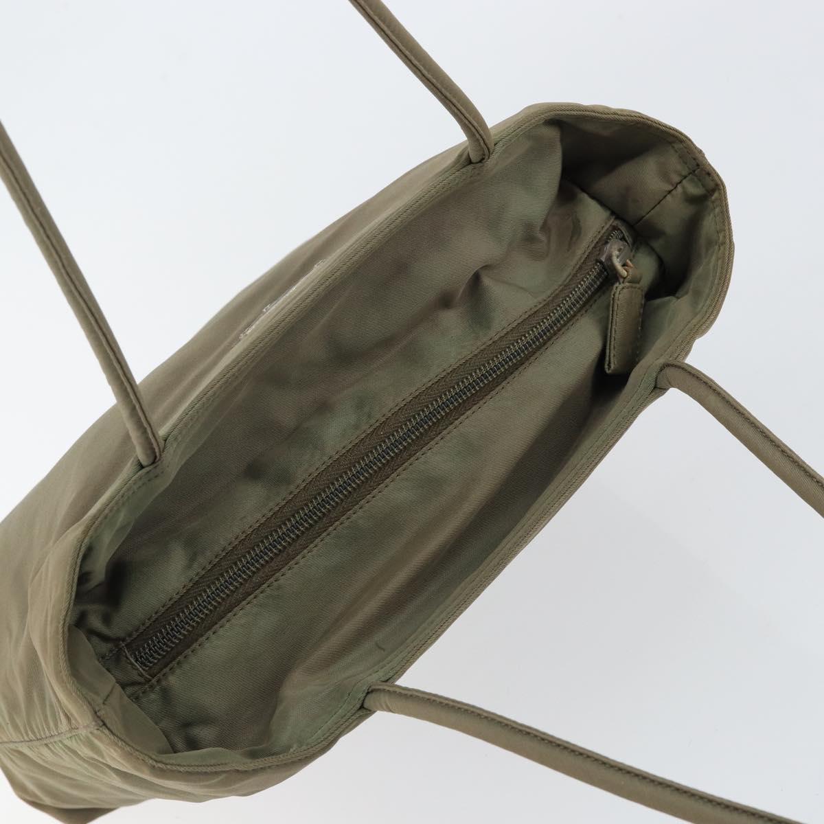 PRADA Tote Bag Nylon Gray Auth 148395