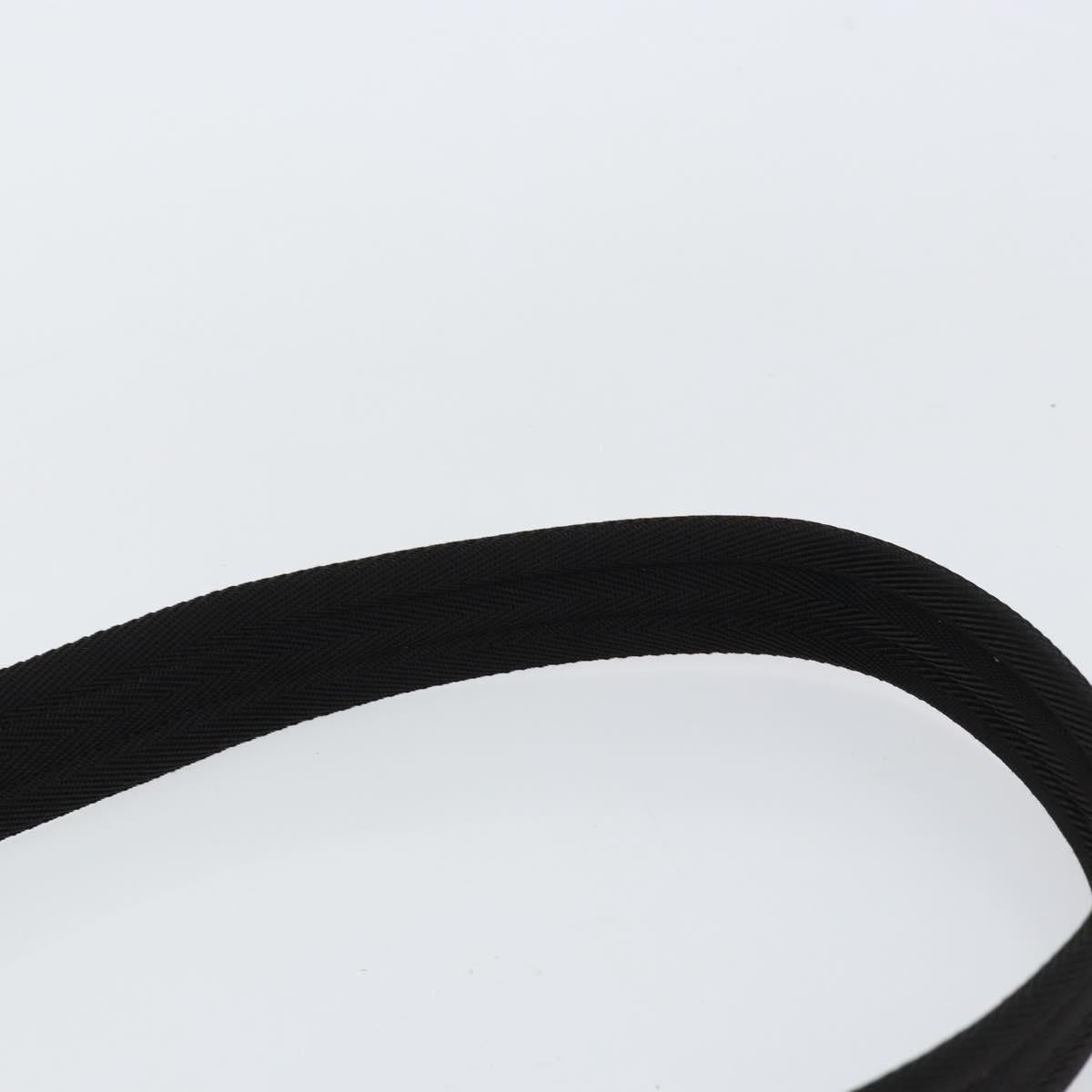 PRADA Shoulder Bag Nylon Black Silver Auth 148396