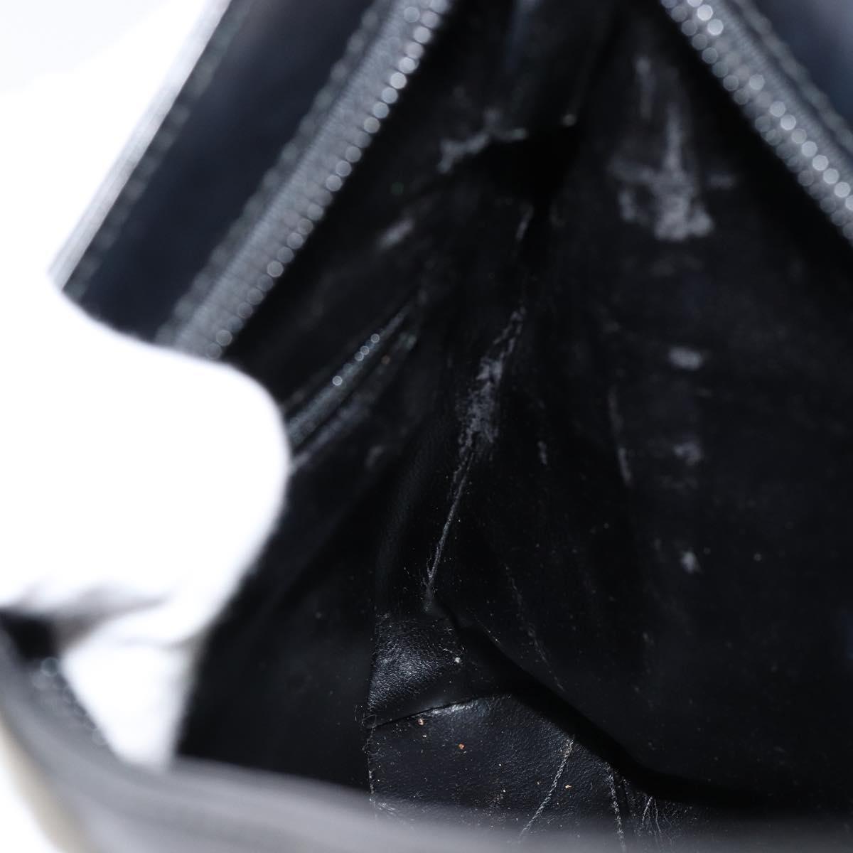 GUCCI Shoulder Bag Leather Black Silver 001 3015 3754 Auth 148401