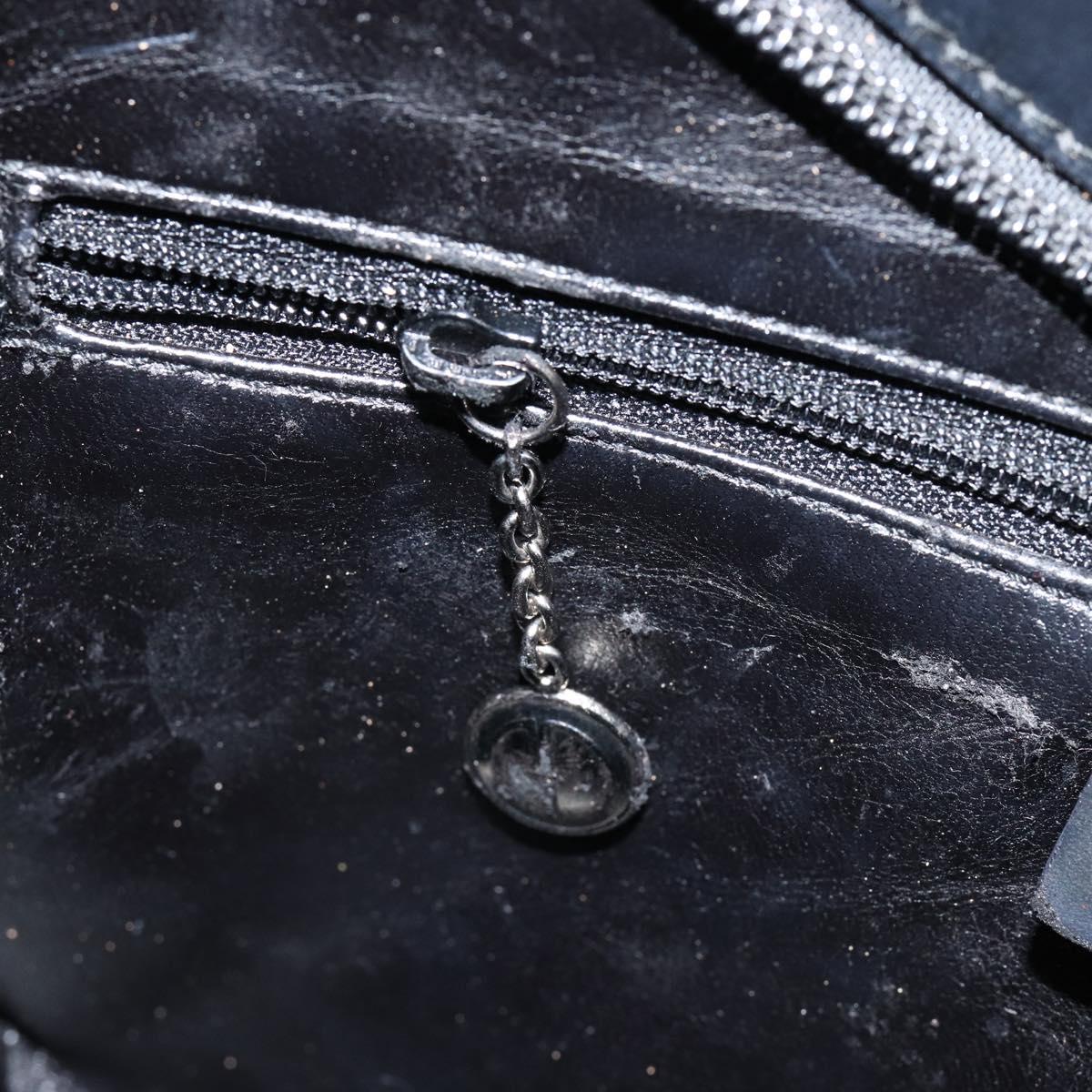 GUCCI Shoulder Bag Leather Black Silver 001 3015 3754 Auth 148401