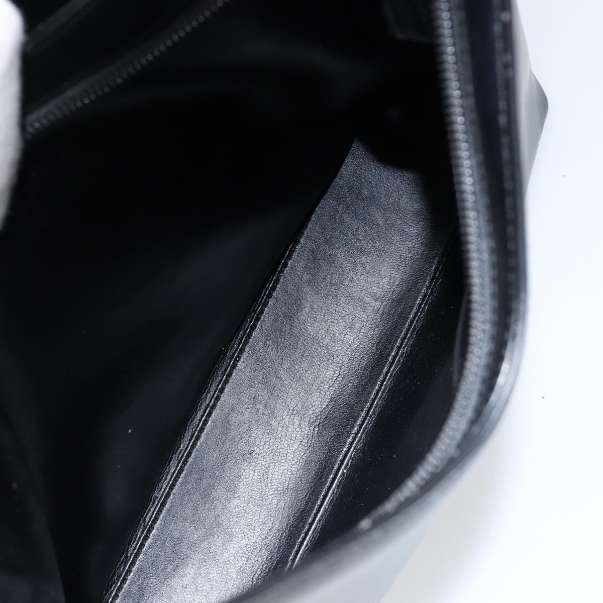 GUCCI Shoulder Bag Leather Black Silver 001 3015 3754 Auth 148401