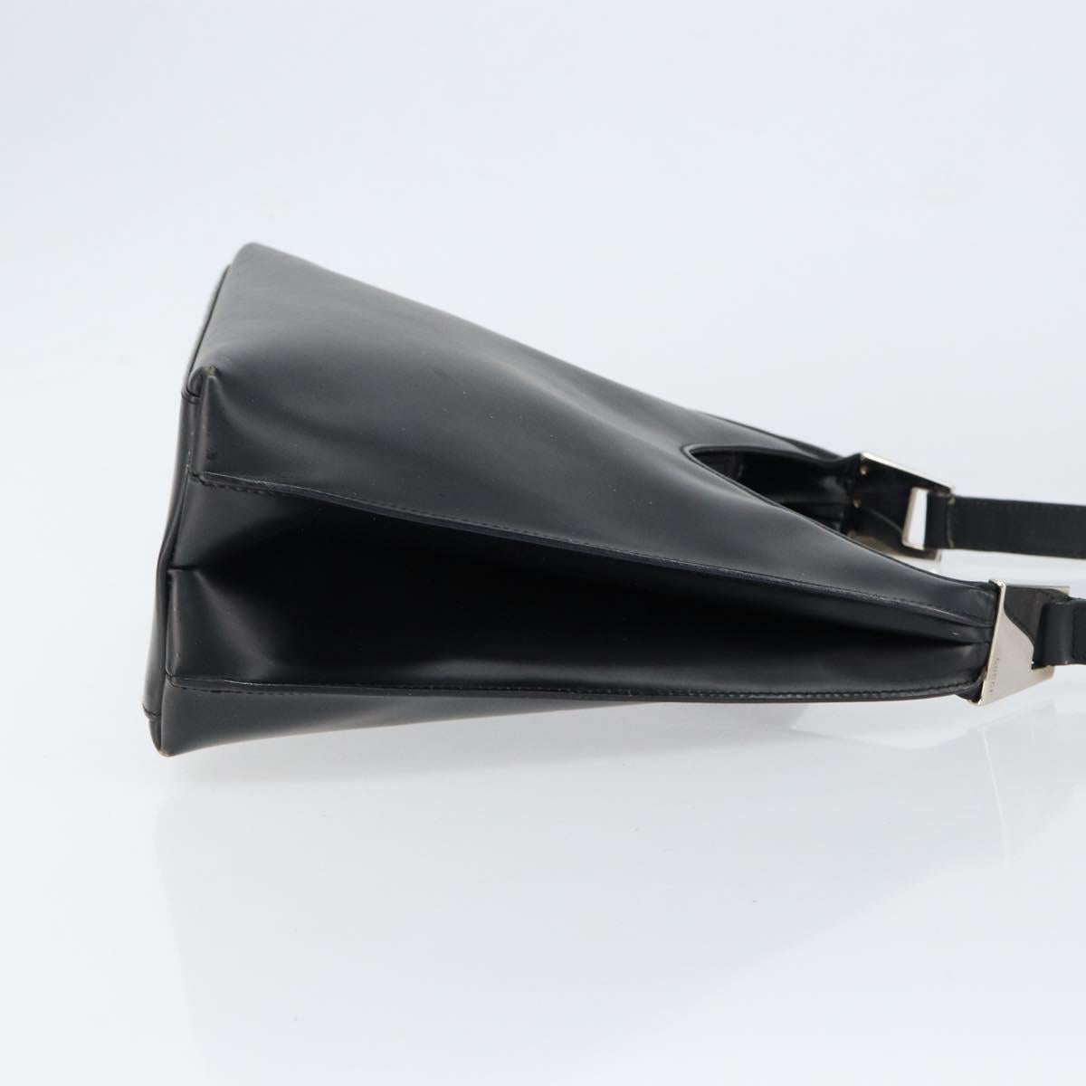 GUCCI Shoulder Bag Leather Black Silver 001 3015 3754 Auth 148401