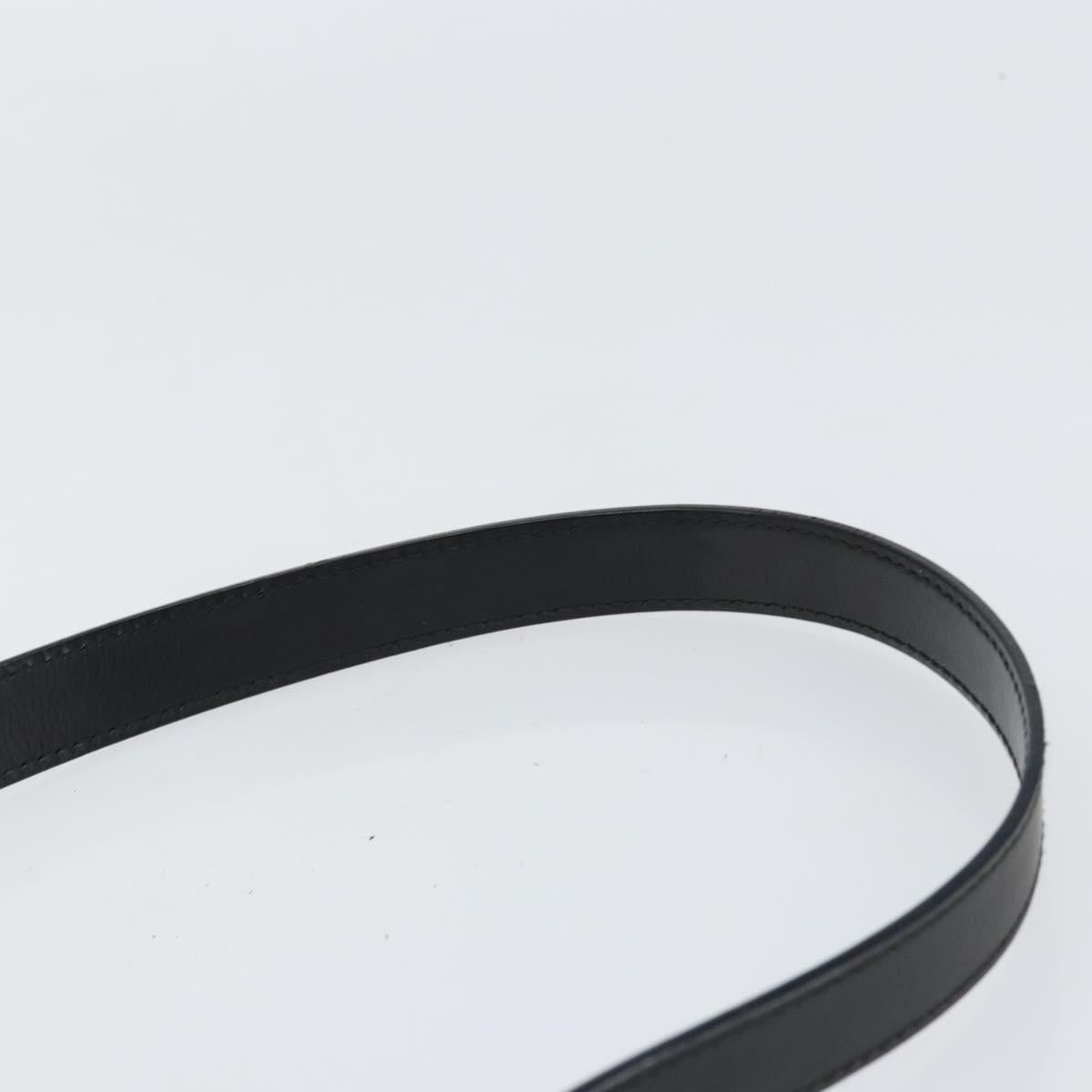 GUCCI Shoulder Bag Leather Black Silver 001 3015 3754 Auth 148401