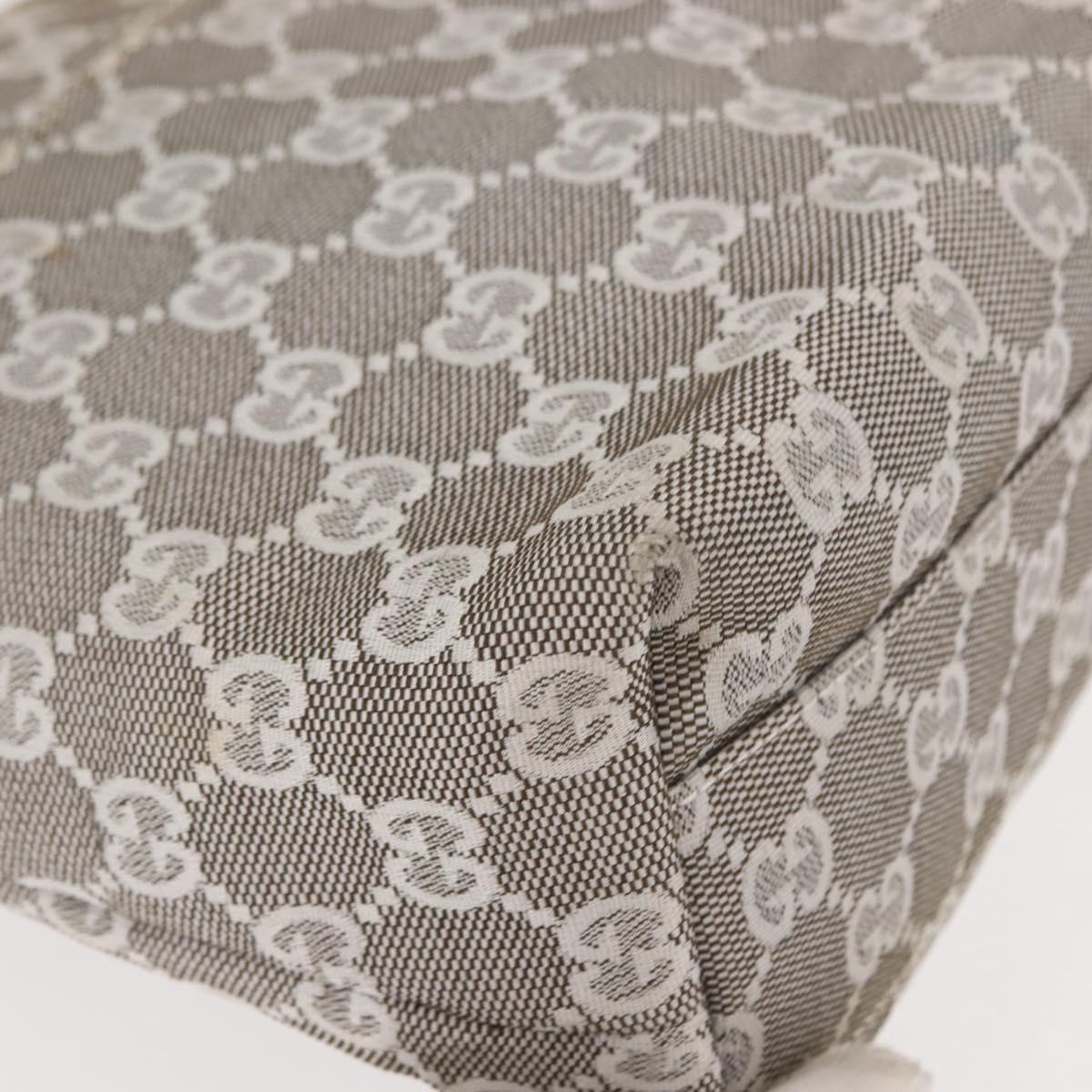 GUCCI GG Canvas Tote Bag Gray 002 1075 Auth 148402