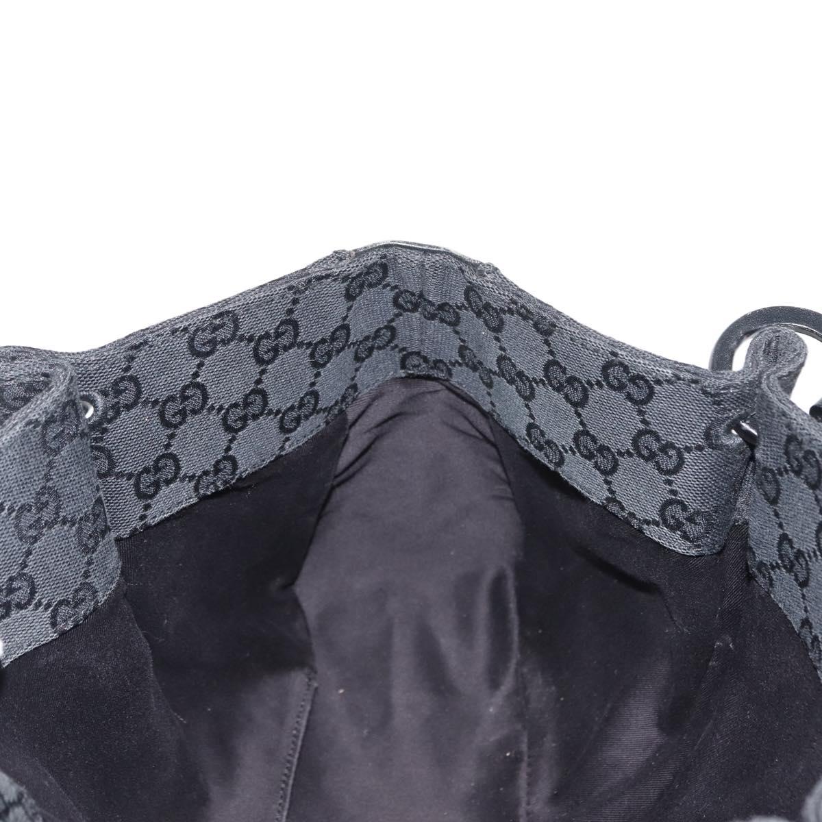 GUCCI GG Canvas Tote Bag Black 94898 Auth 148408