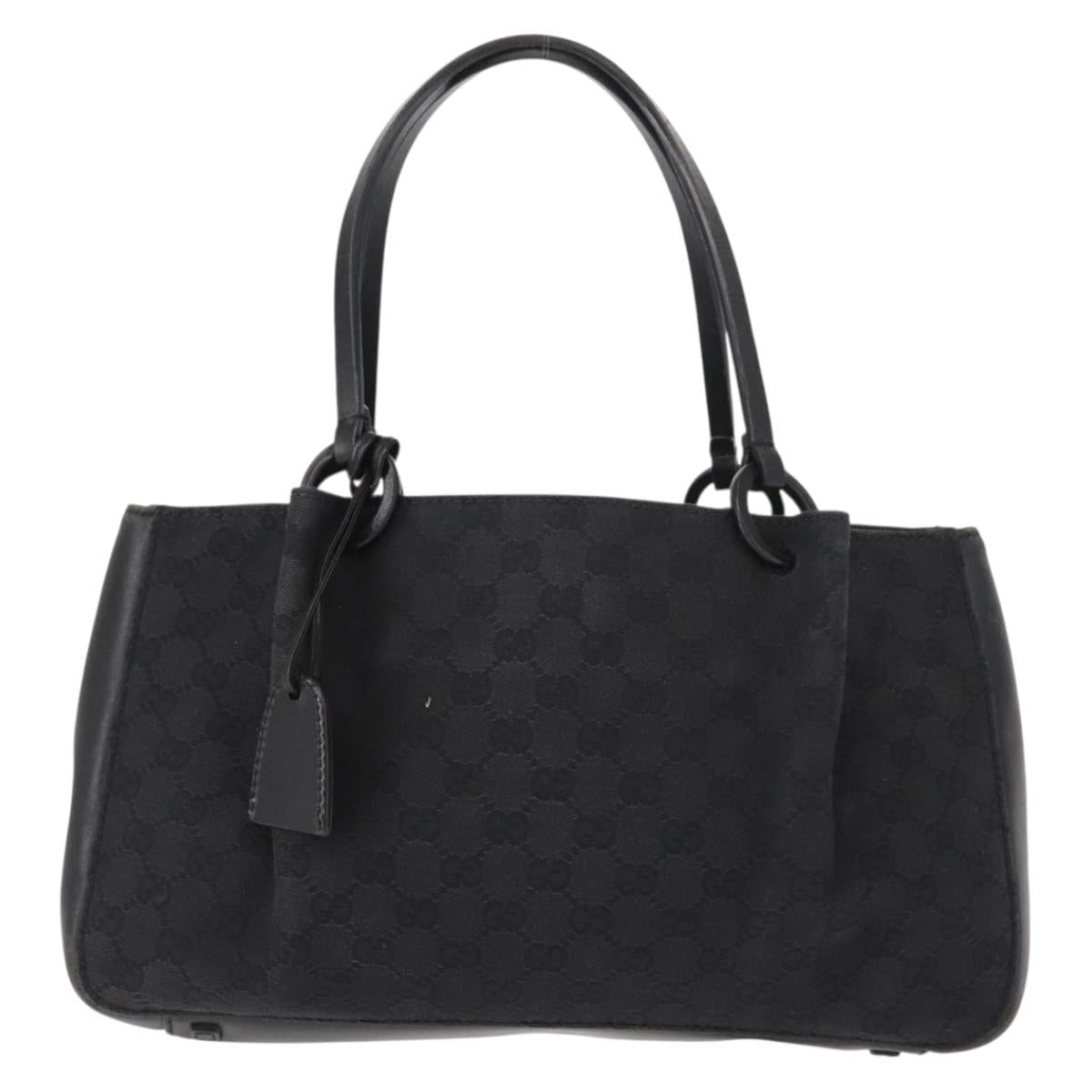 GUCCI GG Canvas Tote Bag Black 94898 Auth 148408