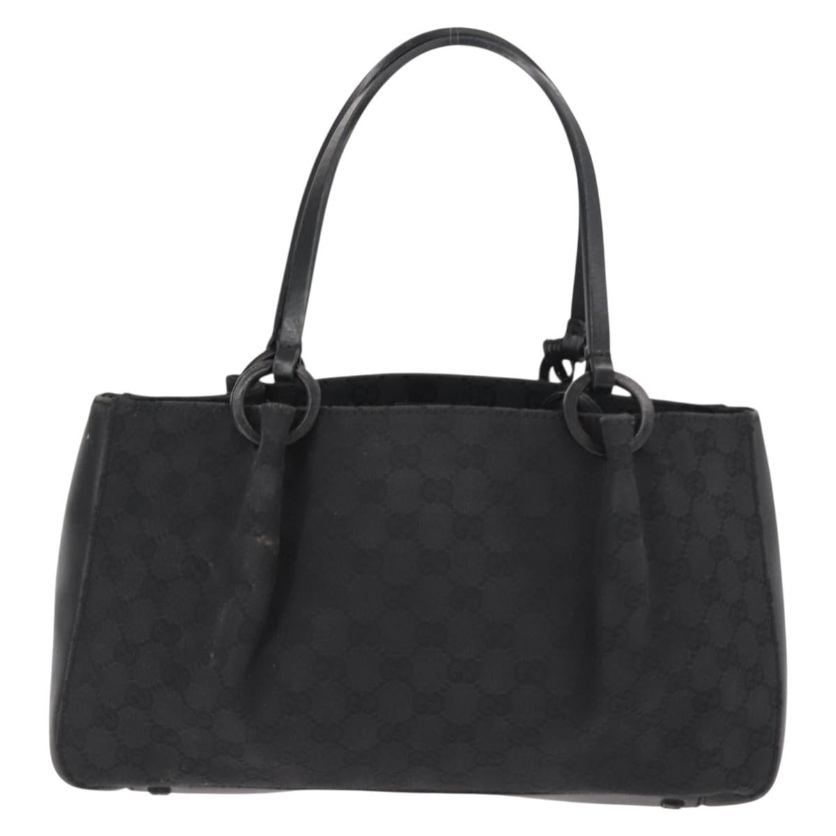 GUCCI GG Canvas Tote Bag Black 94898 Auth 148408