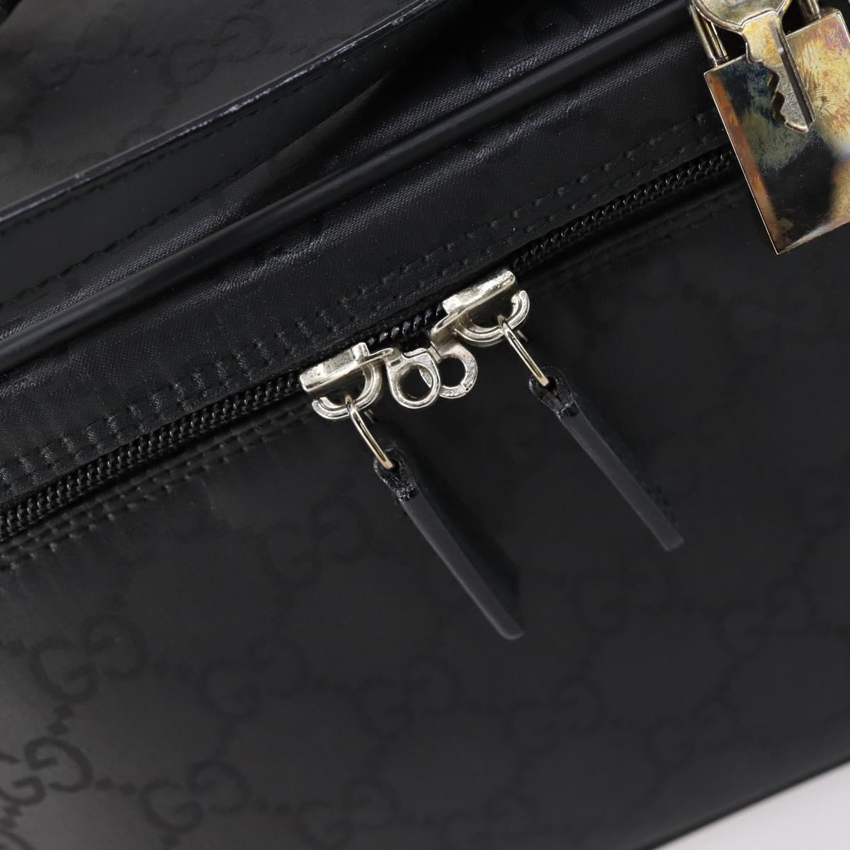 GUCCI GG Canvas Vanity Shoulder Bag 2way Black Gold 013 0081 Auth 148409