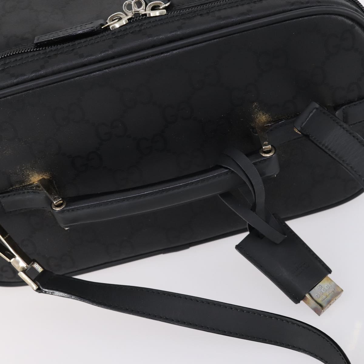 GUCCI GG Canvas Vanity Shoulder Bag 2way Black Gold 013 0081 Auth 148409