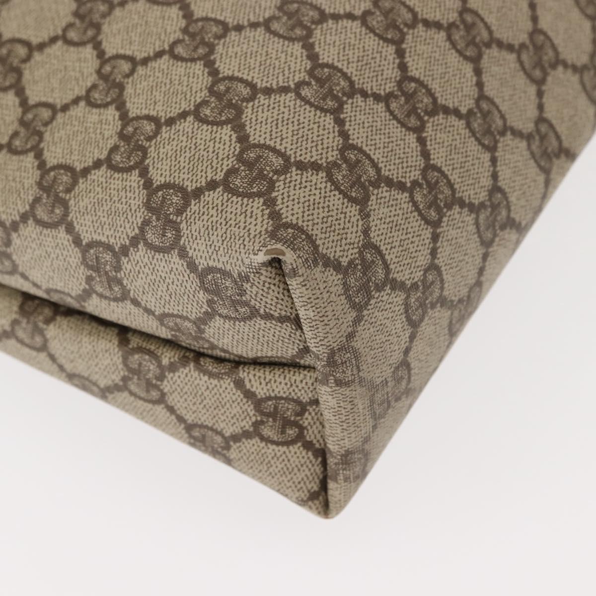 GUCCI GG Supreme Tote Bag PVC Beige Gold 002 39 6130 9411 Auth 148410