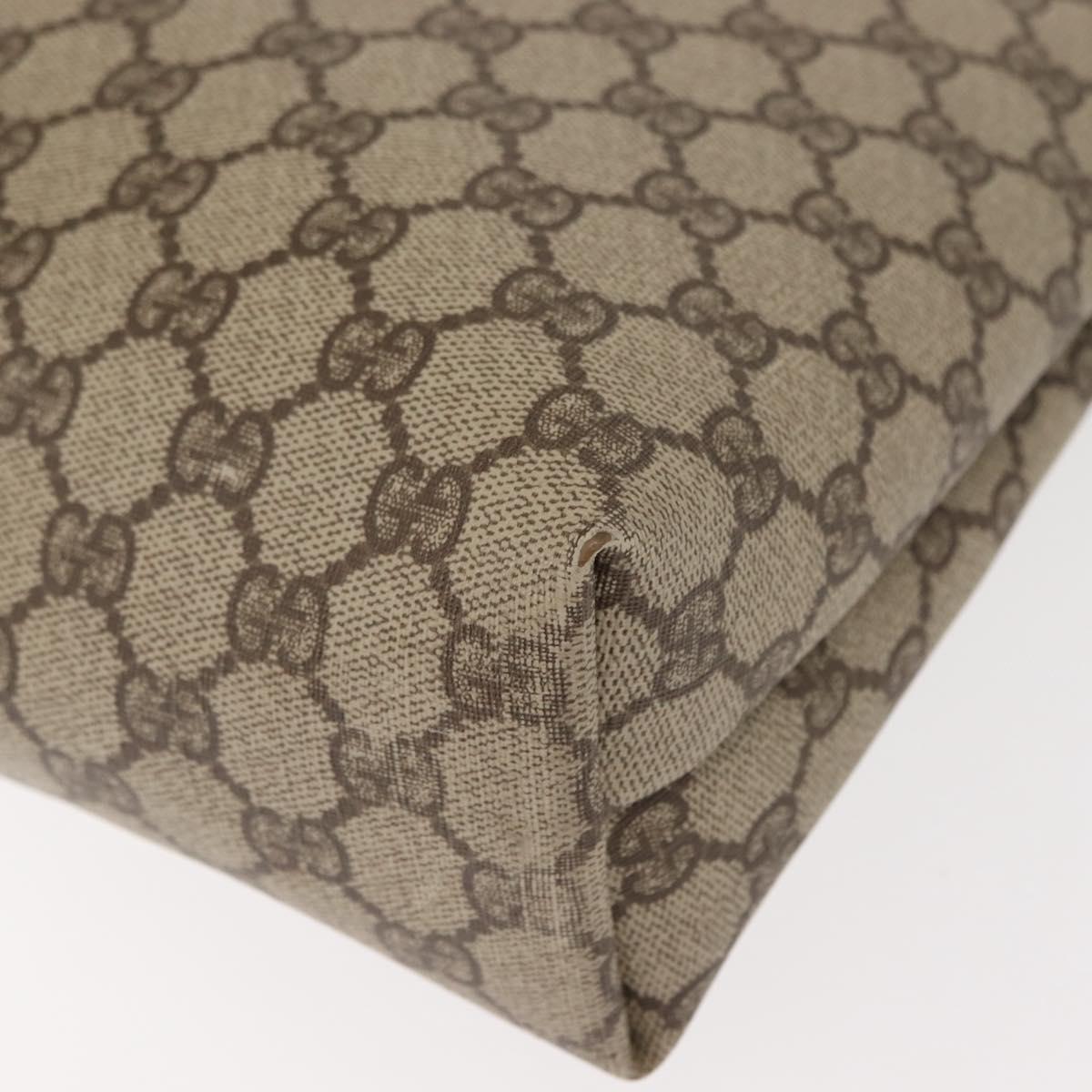 GUCCI GG Supreme Tote Bag PVC Beige Gold 002 39 6130 9411 Auth 148410
