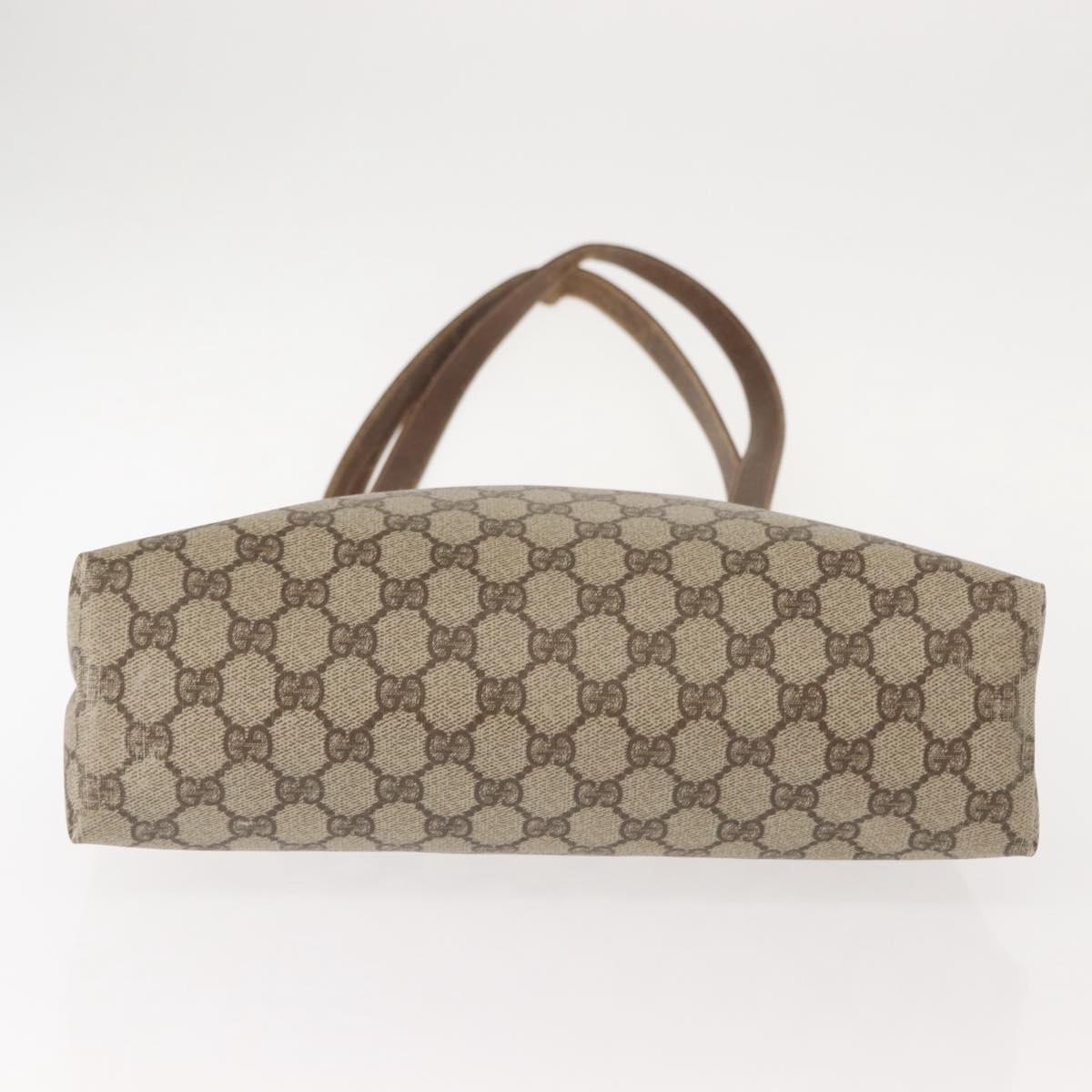 GUCCI GG Supreme Tote Bag PVC Beige Gold 002 39 6130 9411 Auth 148410