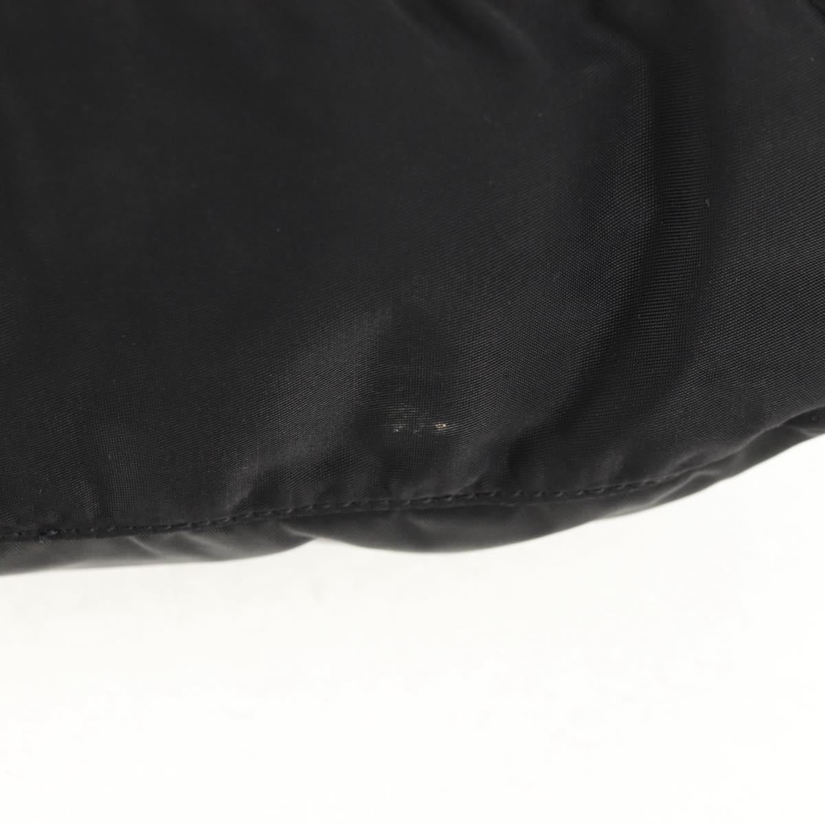 PRADA Shoulder Bag Nylon Black Silver Auth 148424