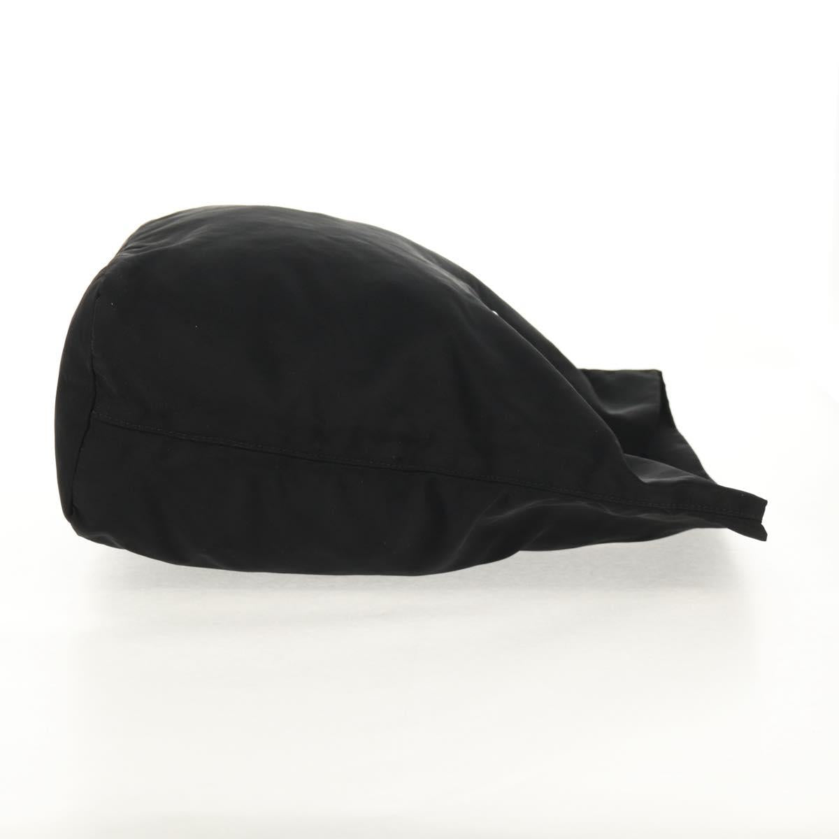 PRADA Hand Bag Nylon Black Silver Auth 148425