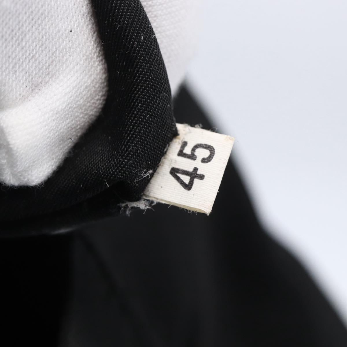 PRADA Tote Bag Nylon Black Silver Auth 148426