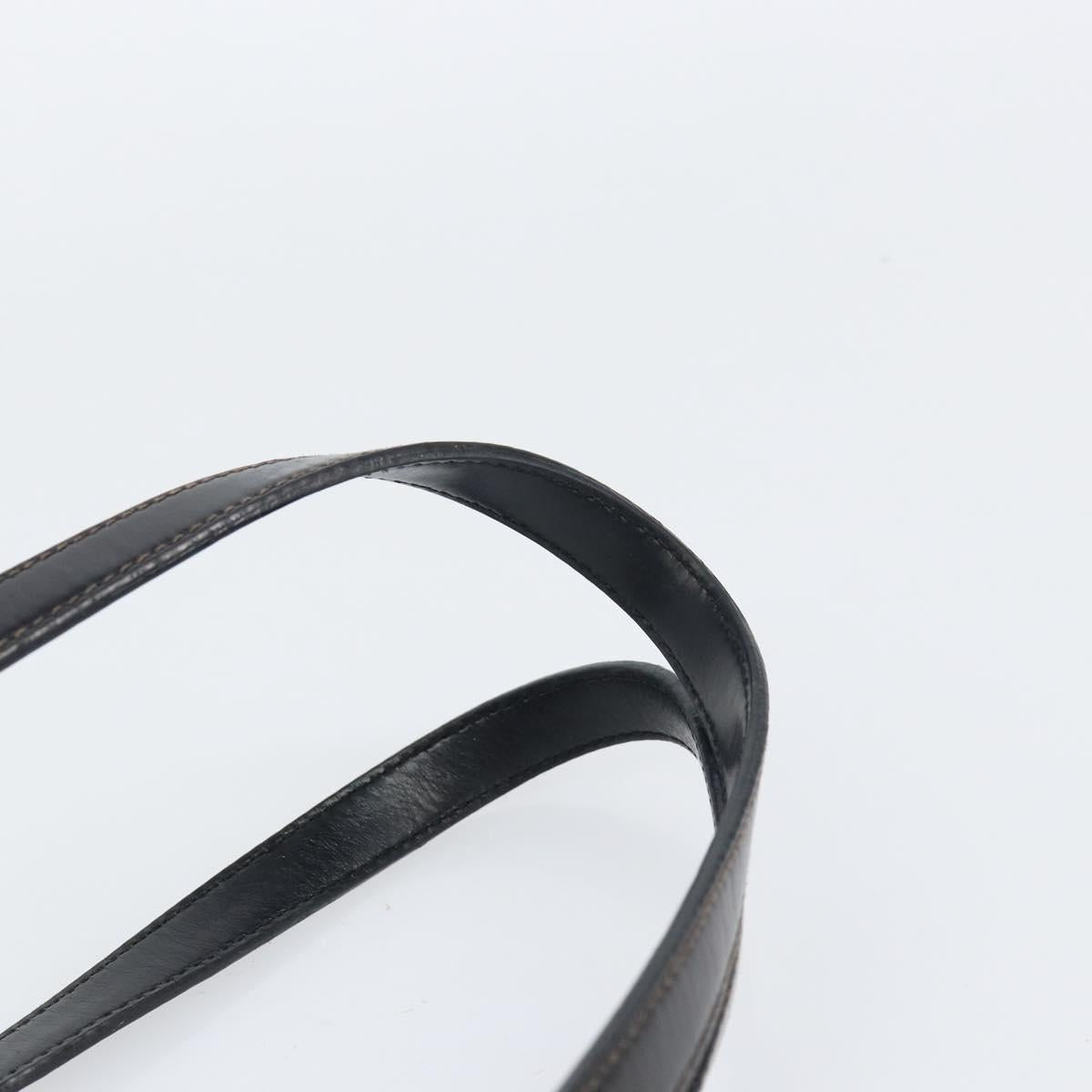 PRADA Tote Bag Nylon Black Silver Auth 148430