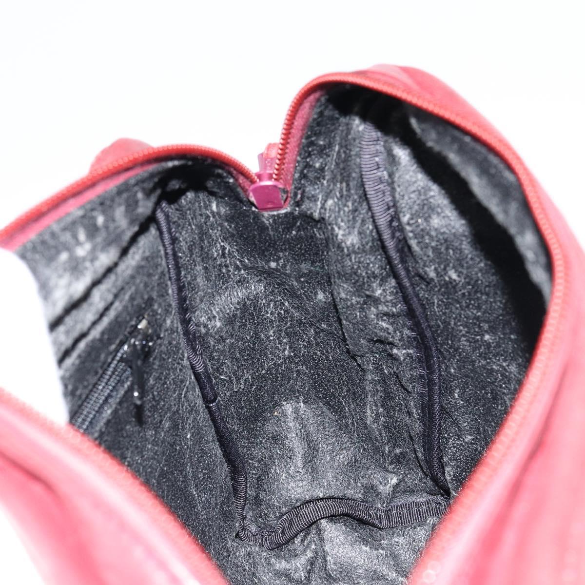 LOEWE Anagram Shoulder Bag Leather Bordeaux Auth 148431