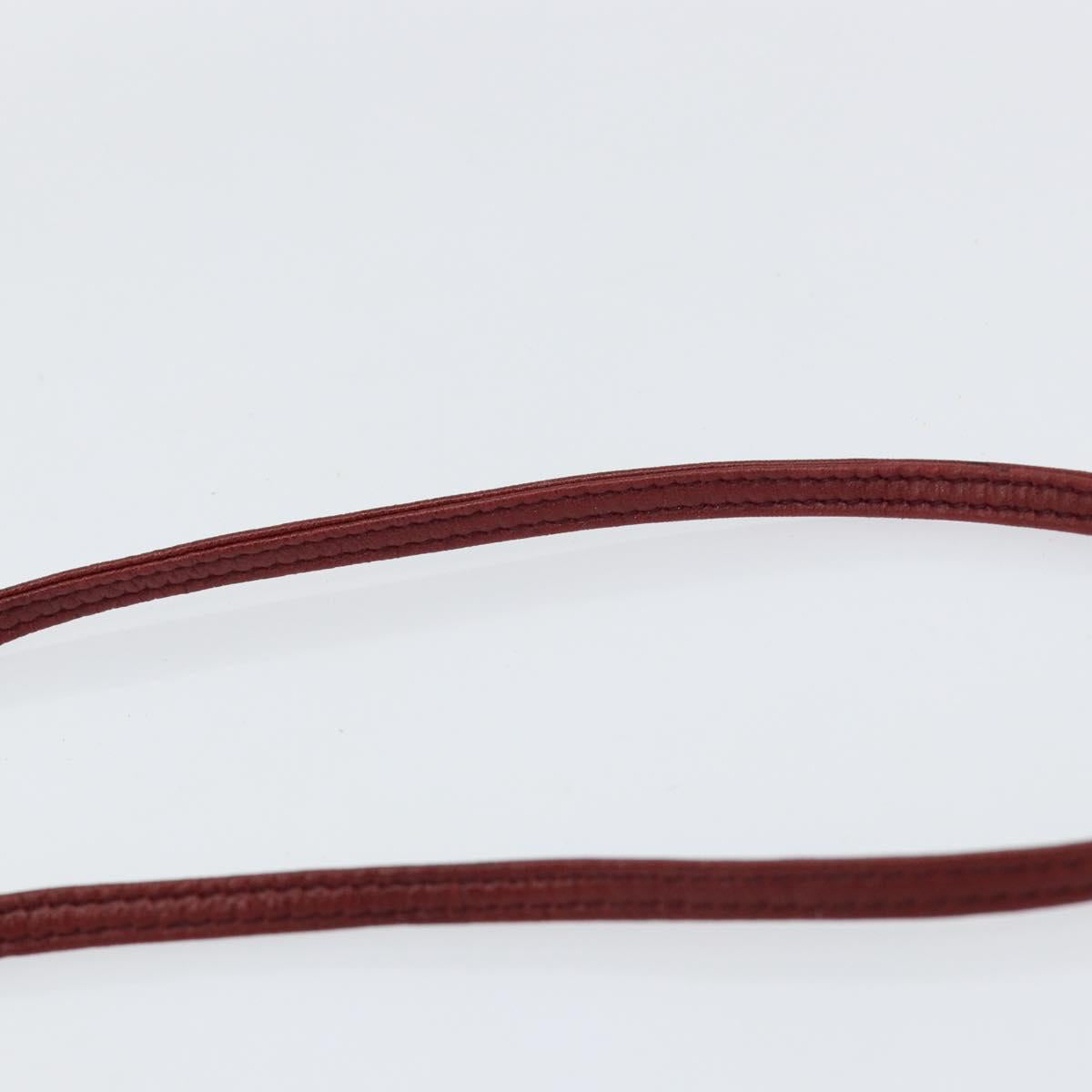 LOEWE Anagram Shoulder Bag Leather Bordeaux Auth 148431