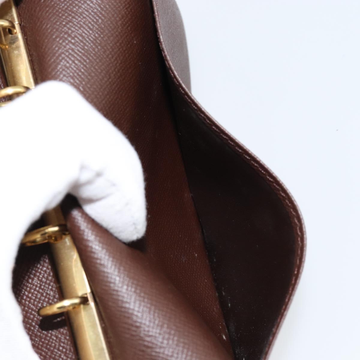 LOUIS VUITTON Damier Ebene Agenda PM Day Planner Cover R20700 LV Auth 148433