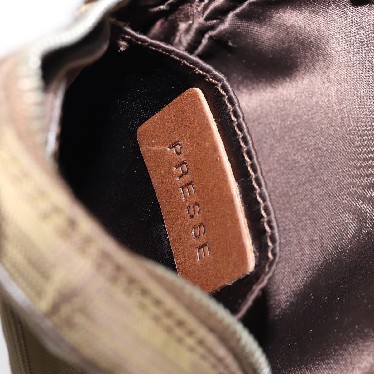 CHANEL New Travel line Pouch Nylon Beige CC Auth 148436