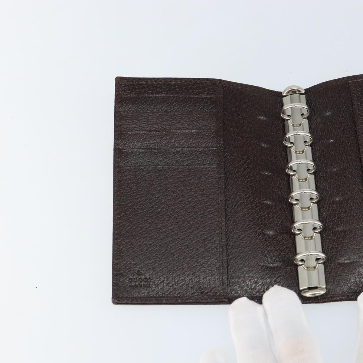 GUCCI GG Canvas Day Planner Cover Beige Silver 115240 Auth 148437