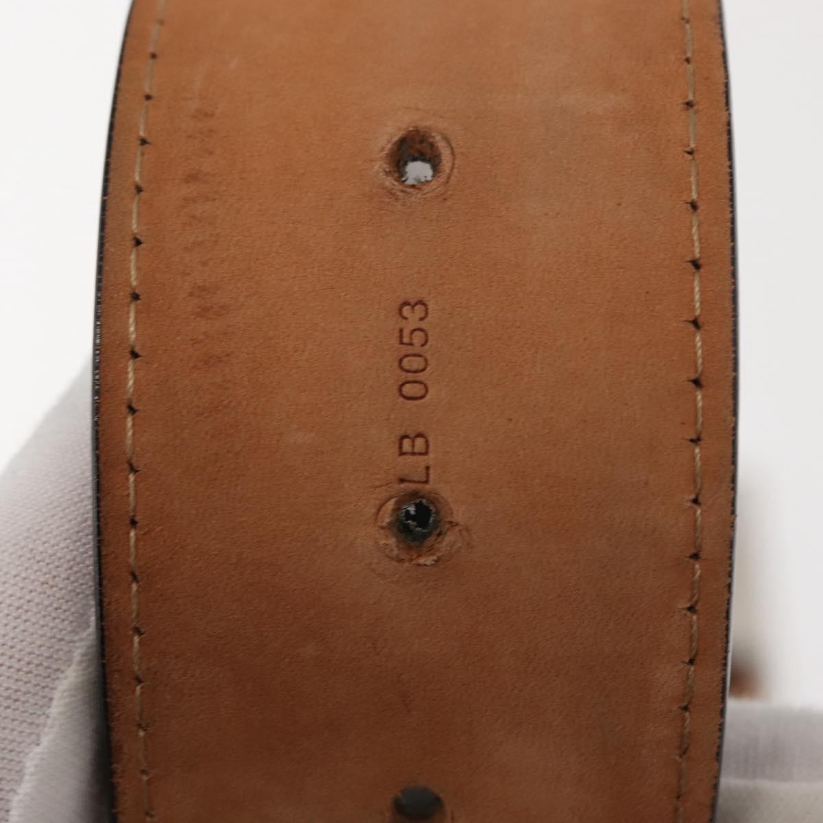 LOUIS VUITTON Ceinture jeans Belt Leather 40.9"" Black LV Auth 148441