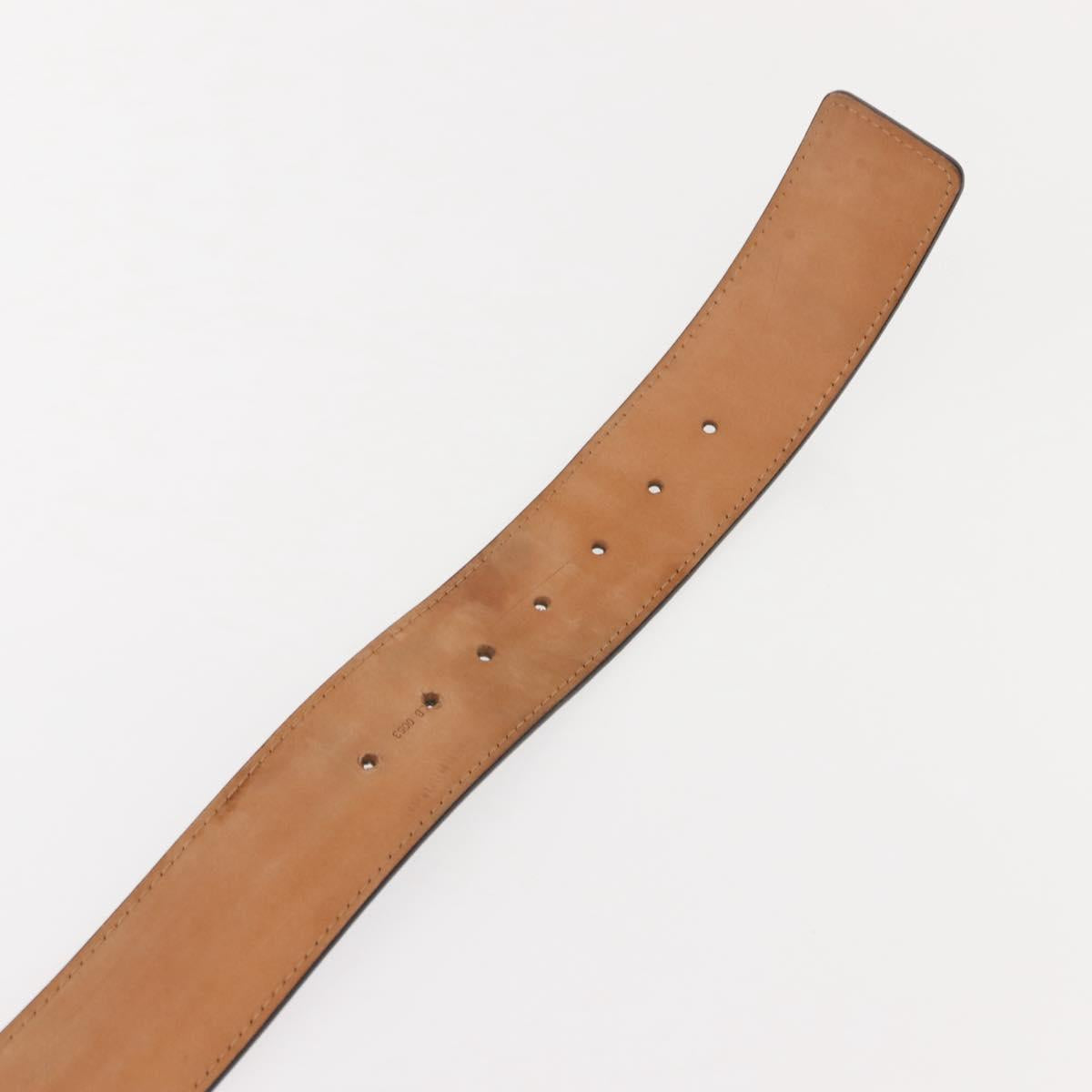 LOUIS VUITTON Ceinture jeans Belt Leather 40.9"" Black LV Auth 148441