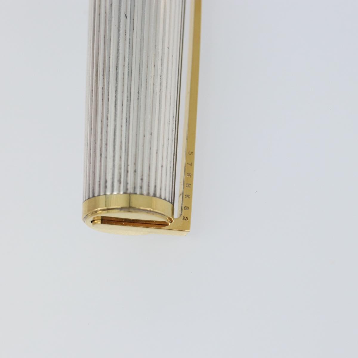 S.T. DUPONT Fountain Pen metal Silver tone Auth 148443