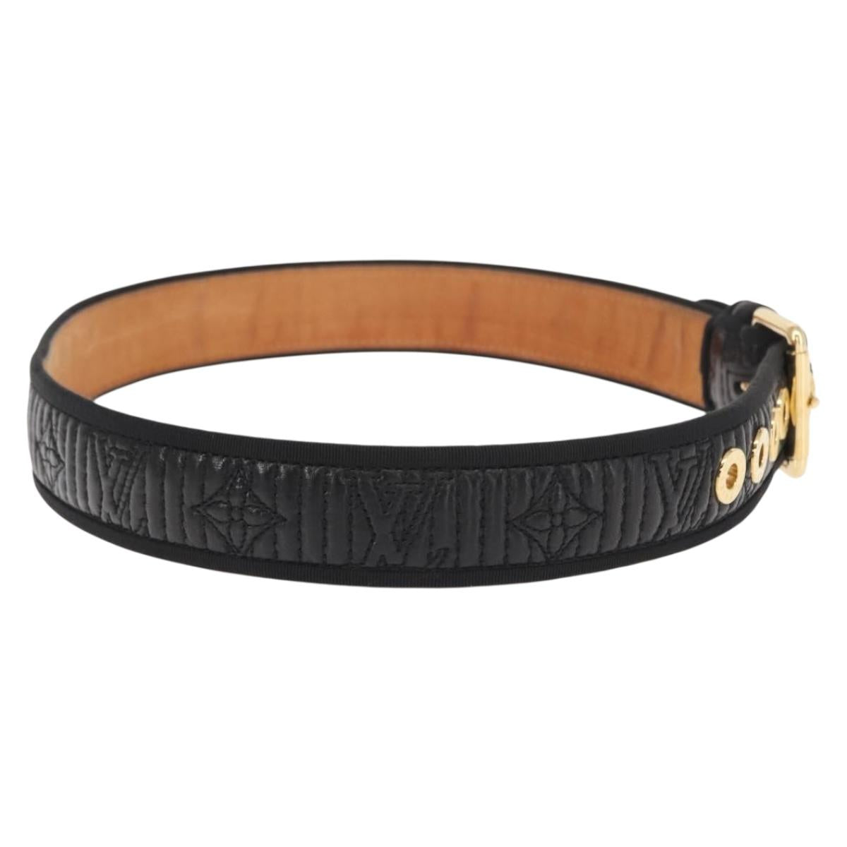 LOUIS VUITTON Monogram Antheia Ceinture Belt 34.6"" Black LV Auth 148448