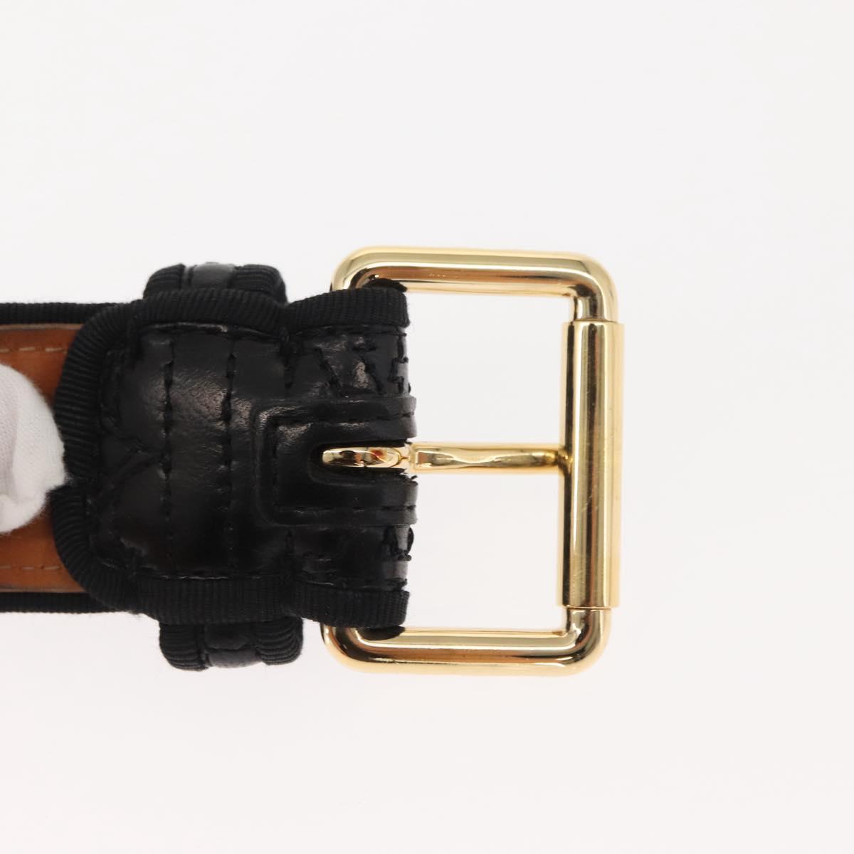 LOUIS VUITTON Monogram Antheia Ceinture Belt 34.6"" Black LV Auth 148448