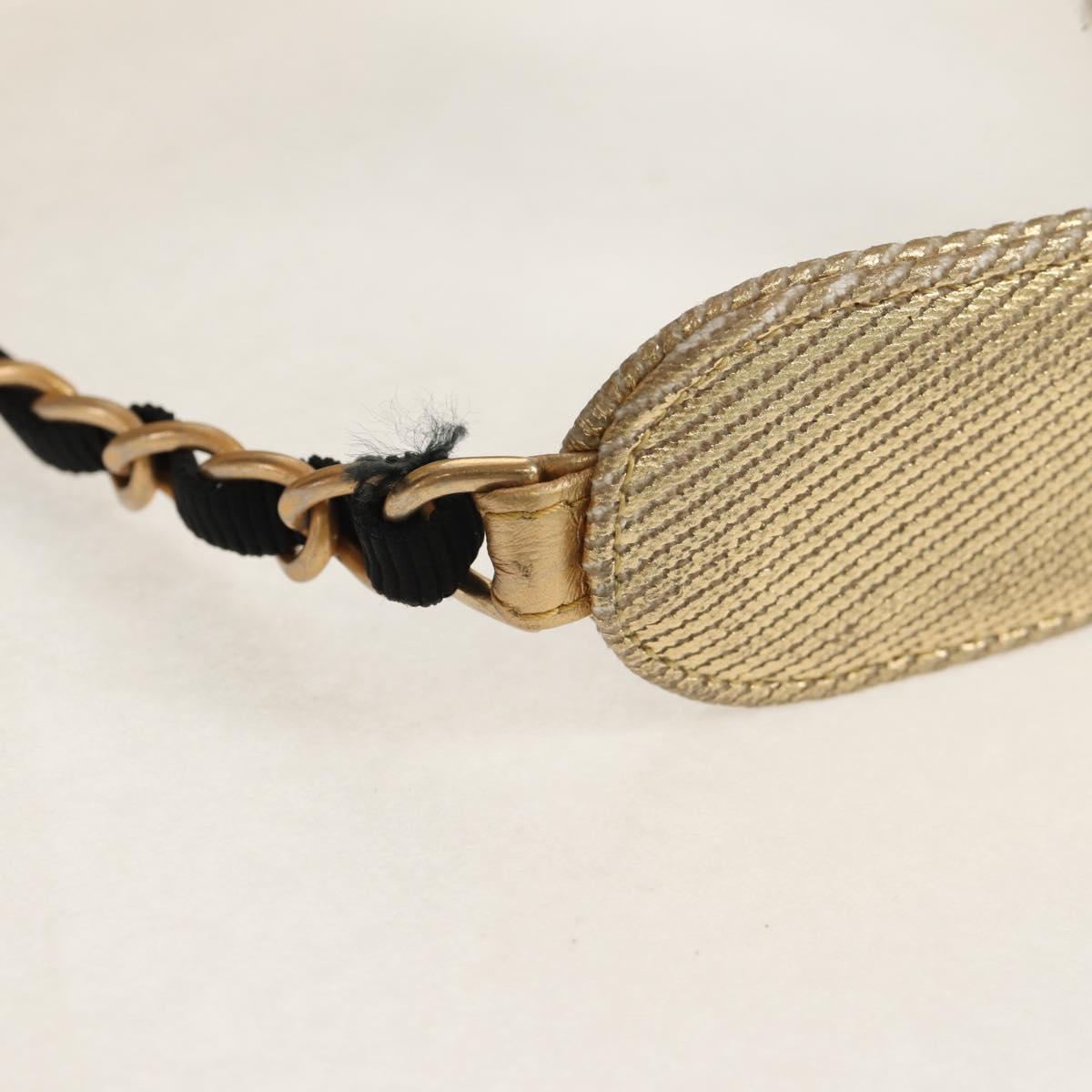 CHANEL Graffiti Backpack Canvas Gold CC Auth 148460SAM